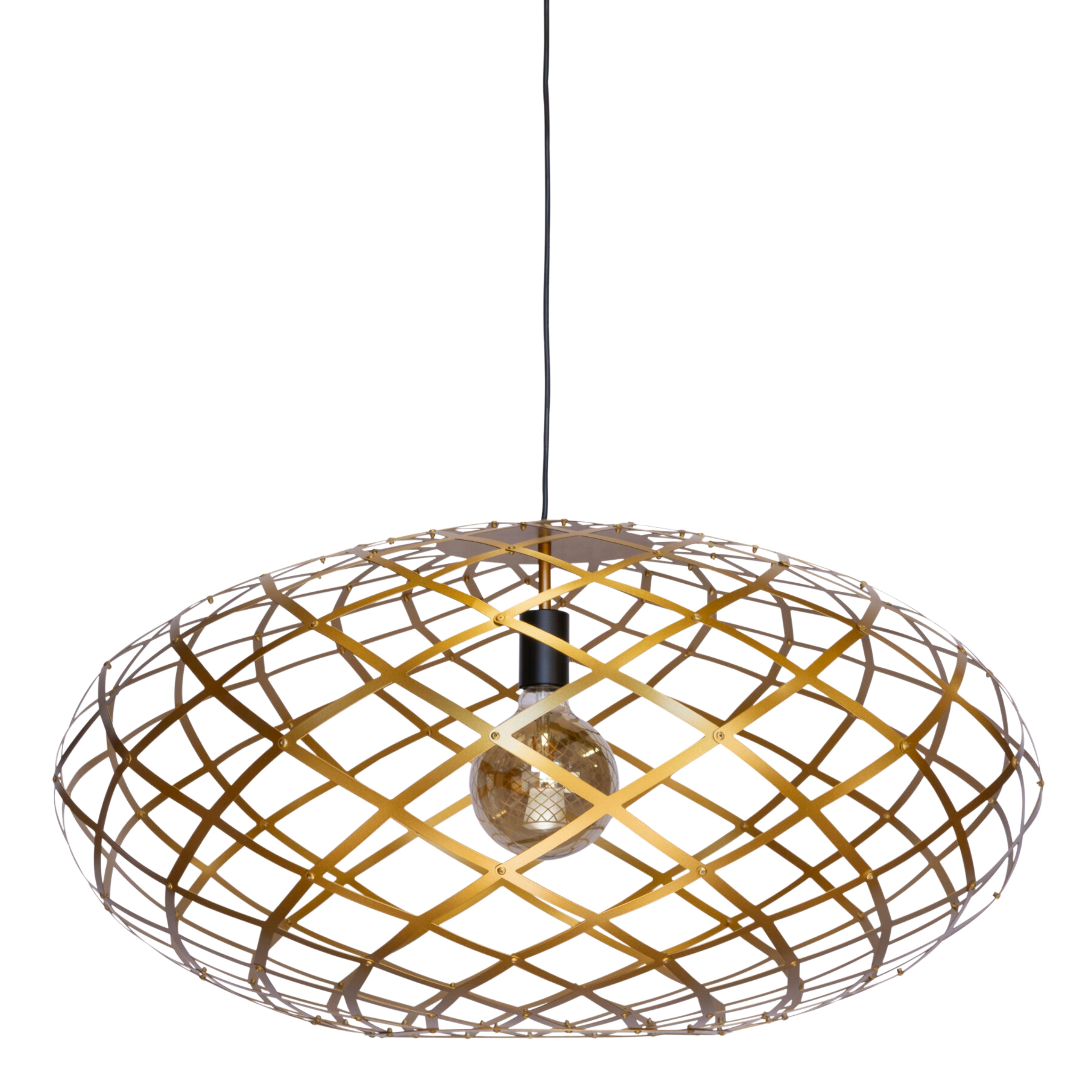 Alwar Gold Metal Contemporary Open Pendant Light
