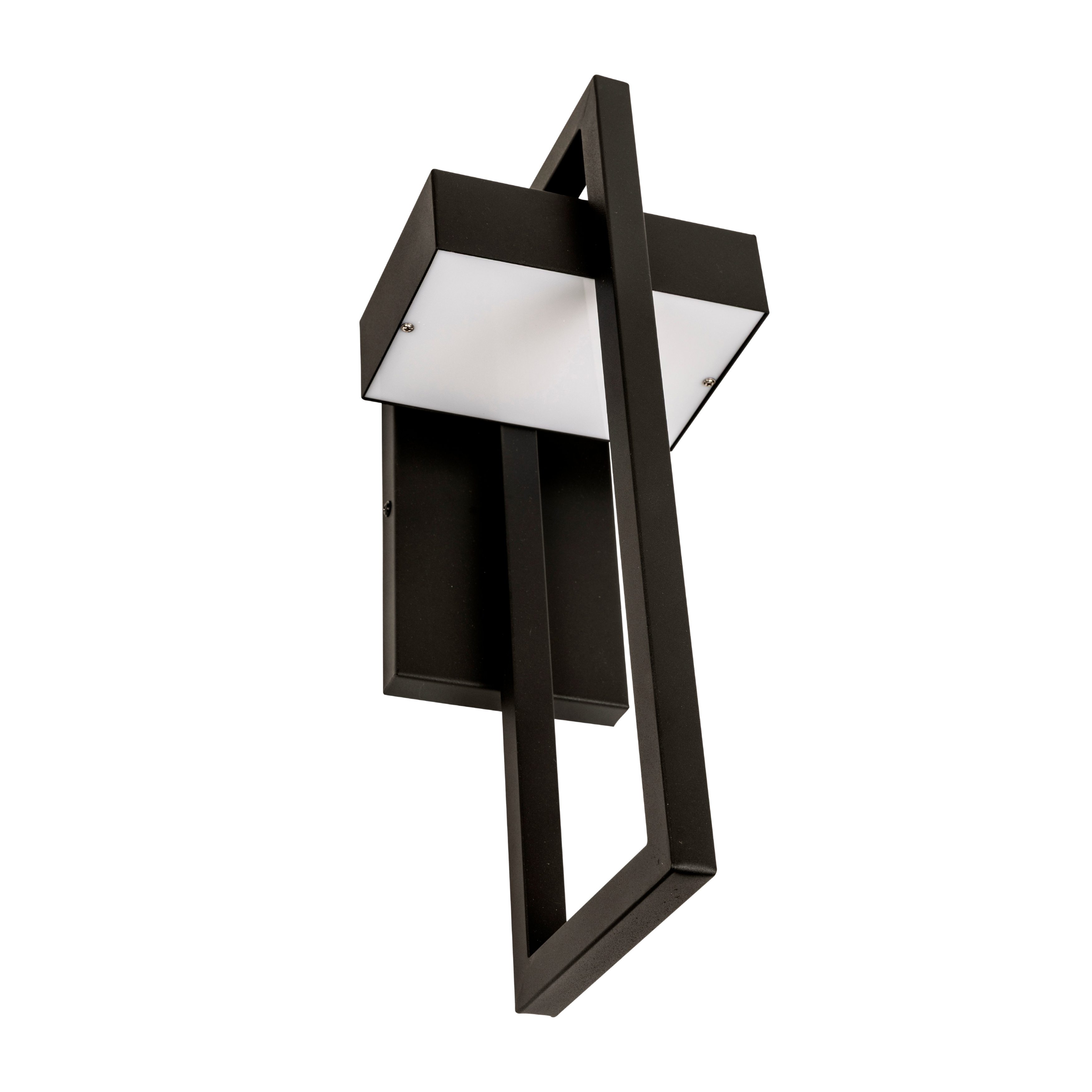 Apsley Black IP54 Angular LED Wall Light