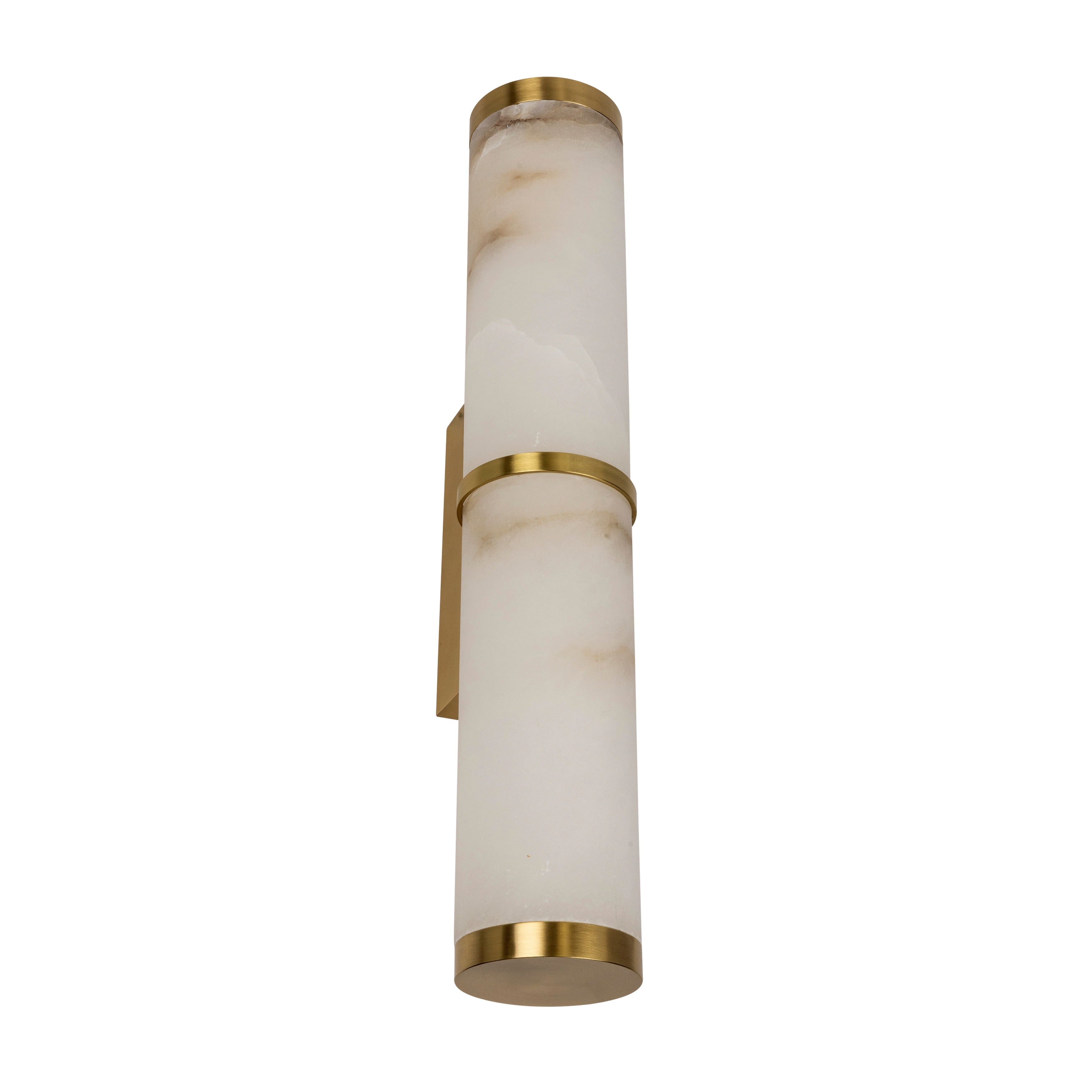 Lira Brushed Gold Alabaster Glass LED Wall Light