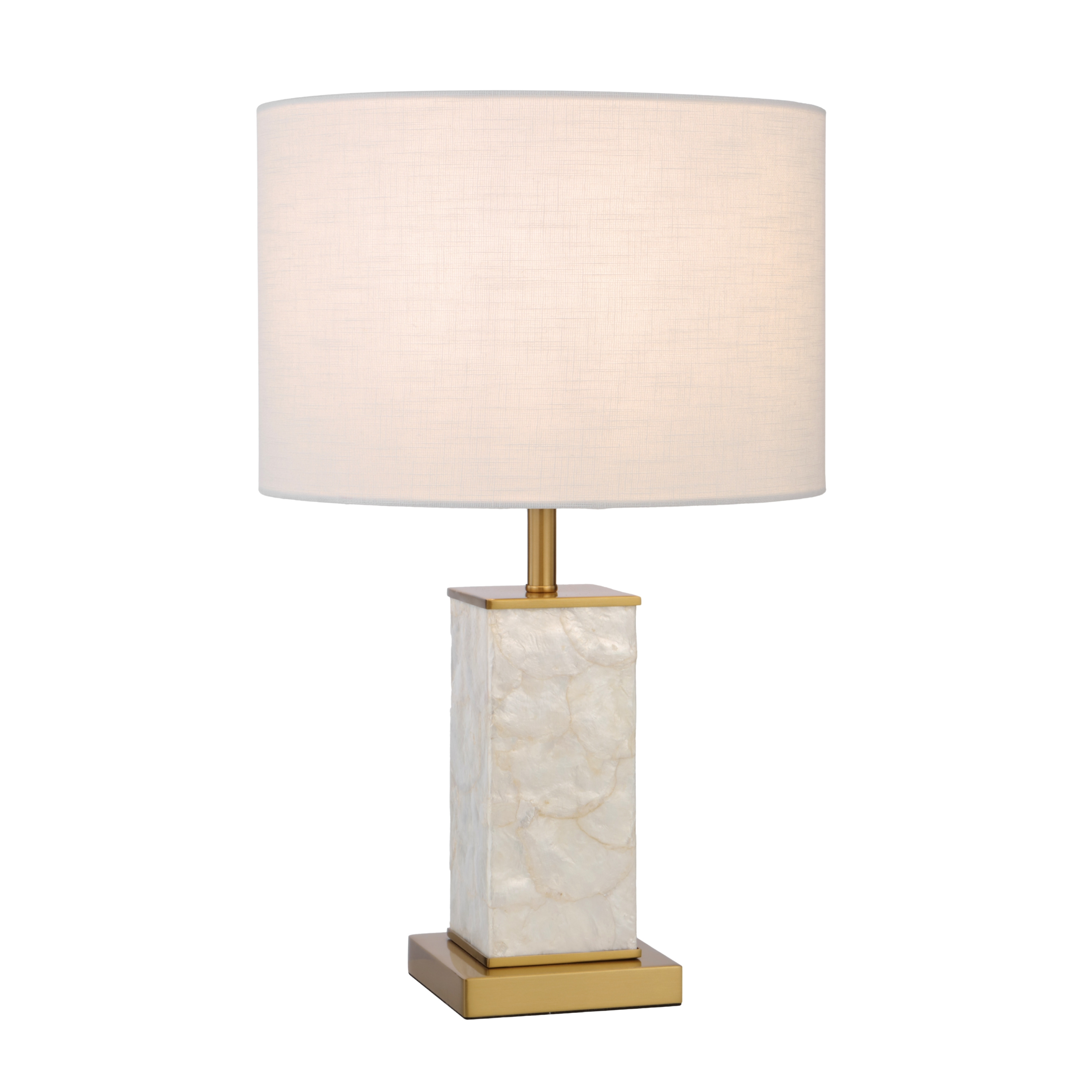 Carbet Capiz Shell Base White Shade Table Lamp