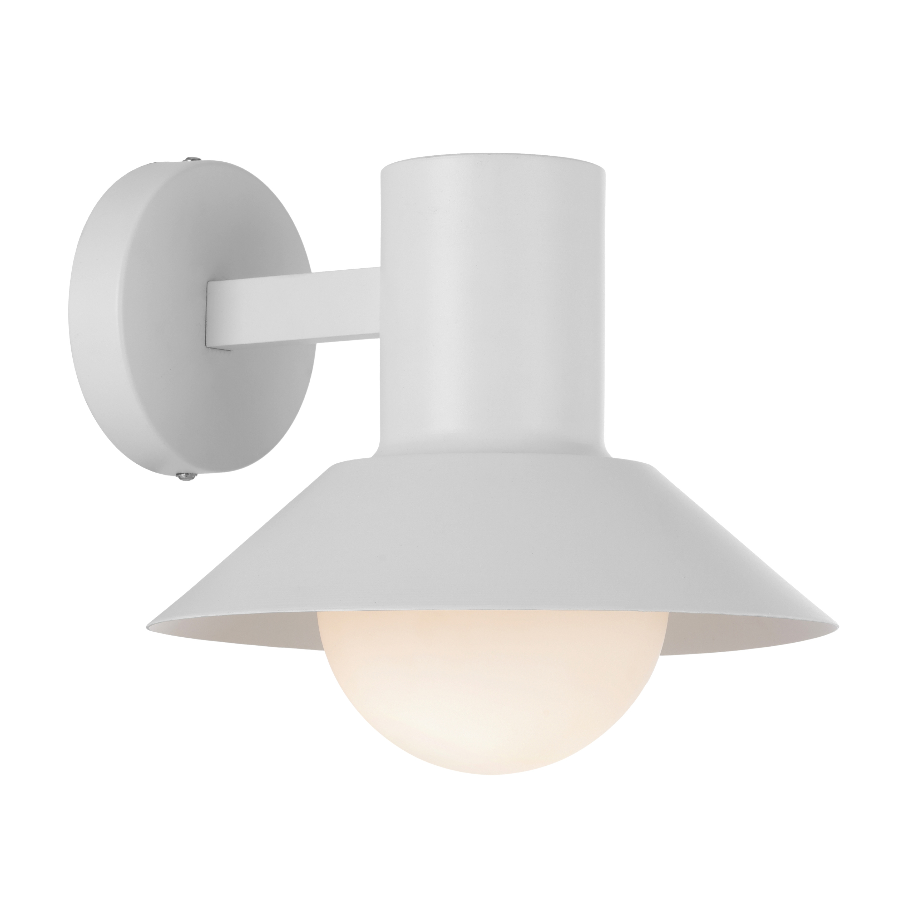 Vendrell IP44 Flared Shade Minimalist Wall Light - White