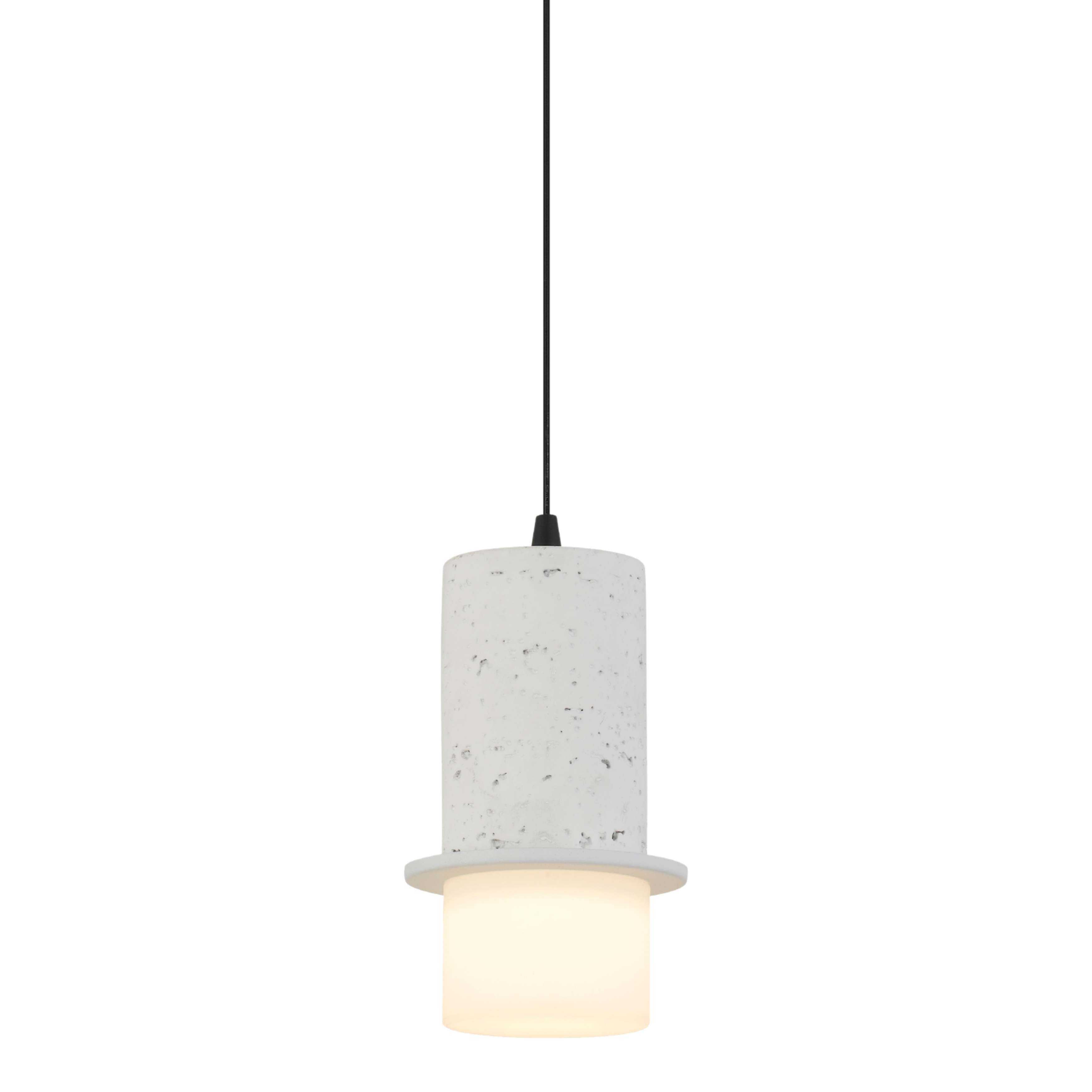 Rocklin Cast Stone 3CCT LED Pendant Light - White