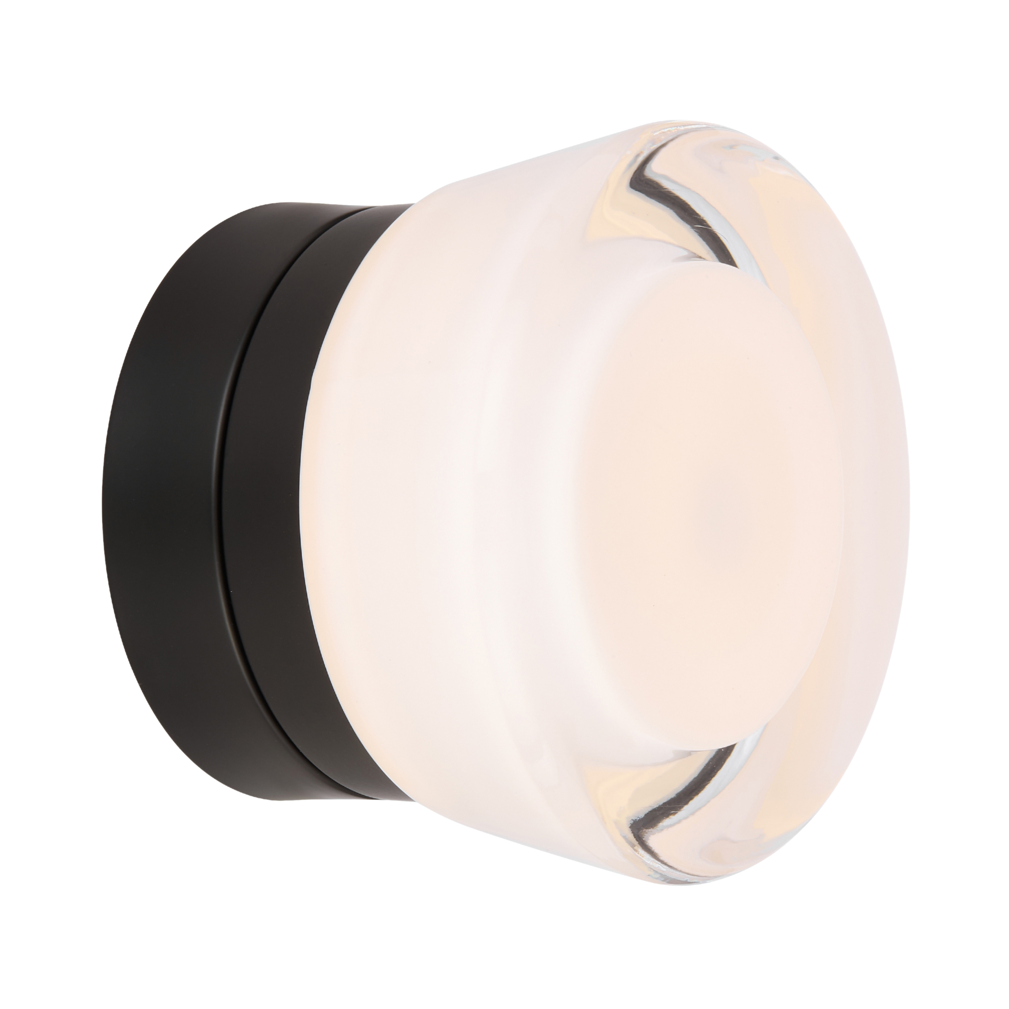 Presanella IP44 Glass LED Wall Light - Black