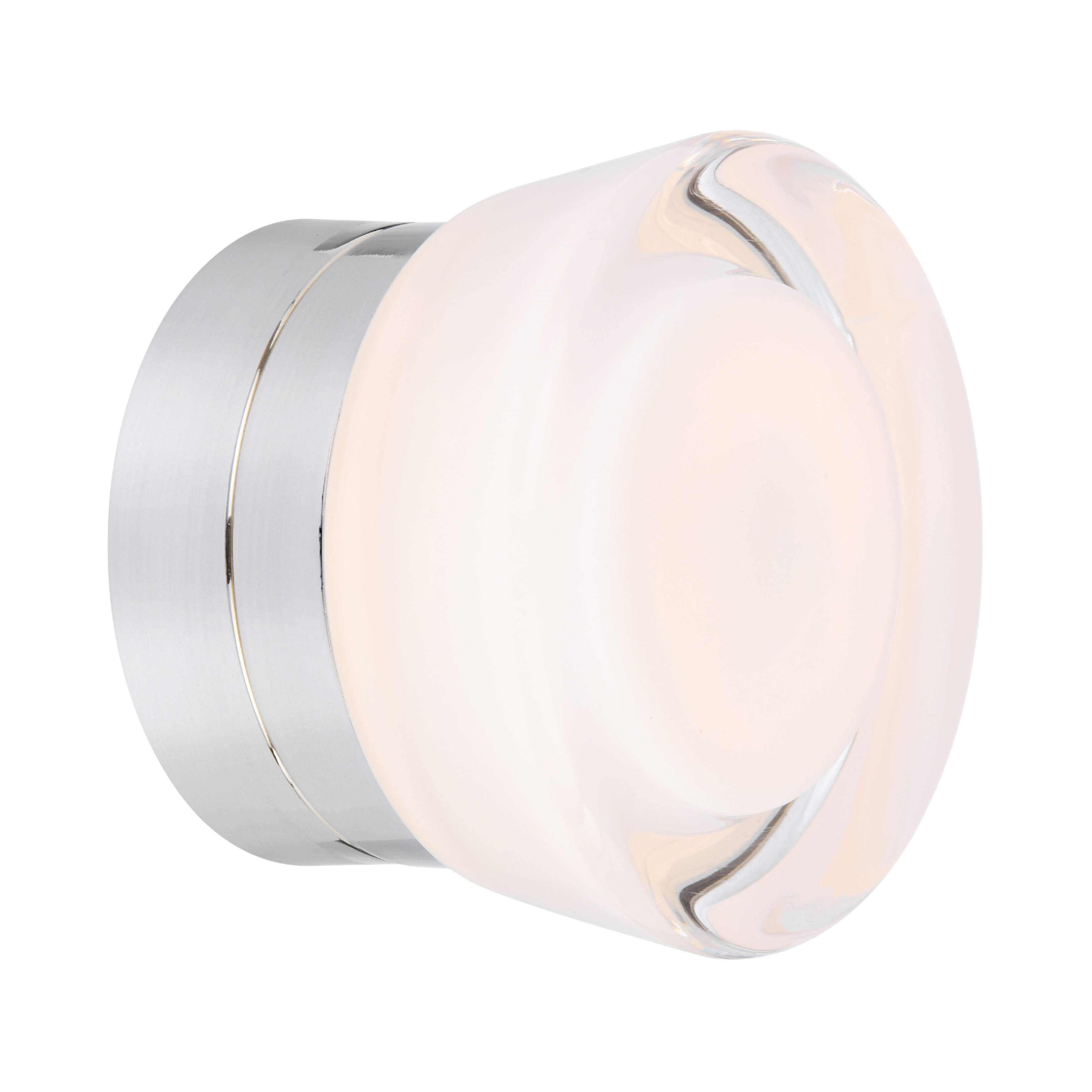 Presanella IP44 Glass LED Wall Light - Nickel