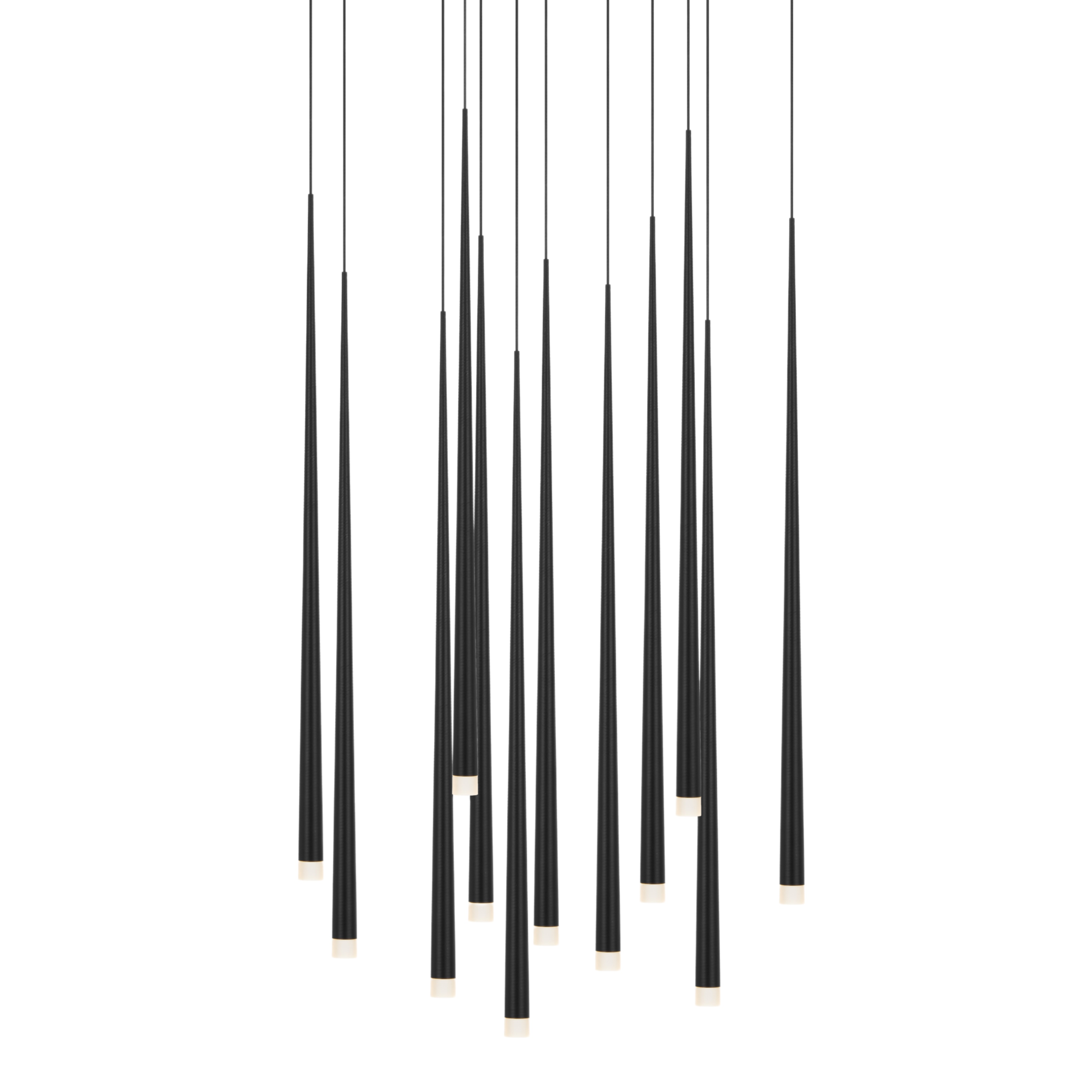 Elista 12 Light Black LED Round Cluster Pendant