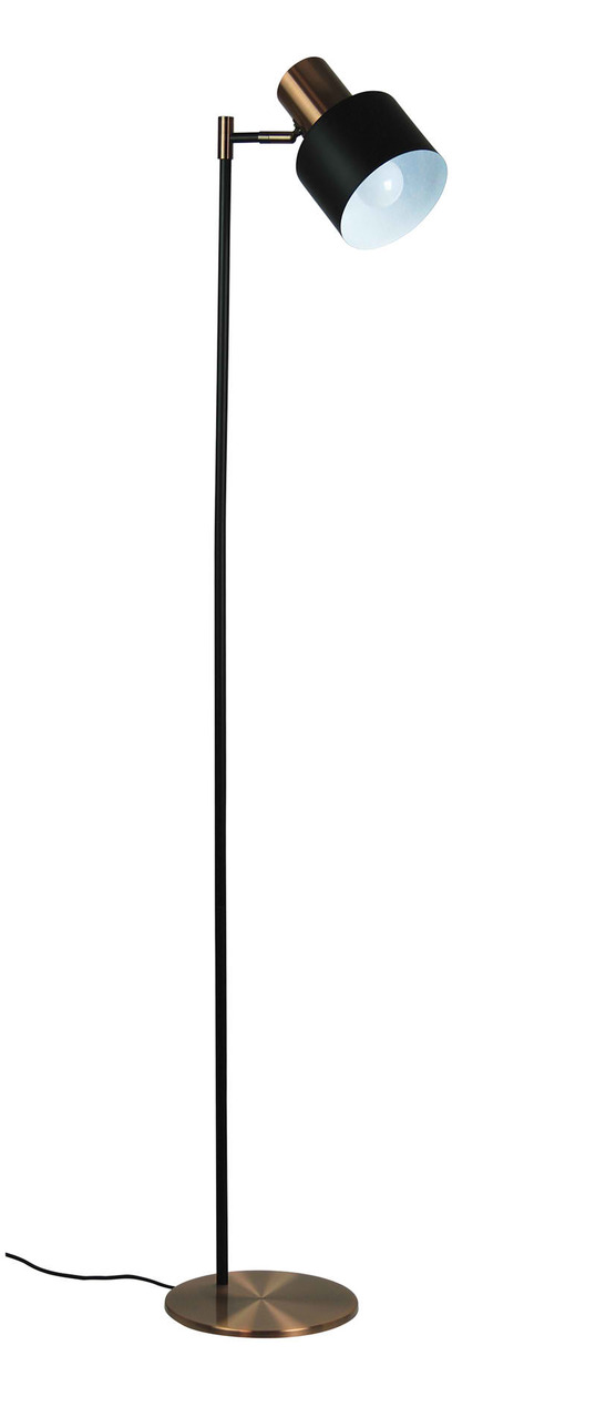 Ava Brushed Copper Scandustrial Floor Lamp