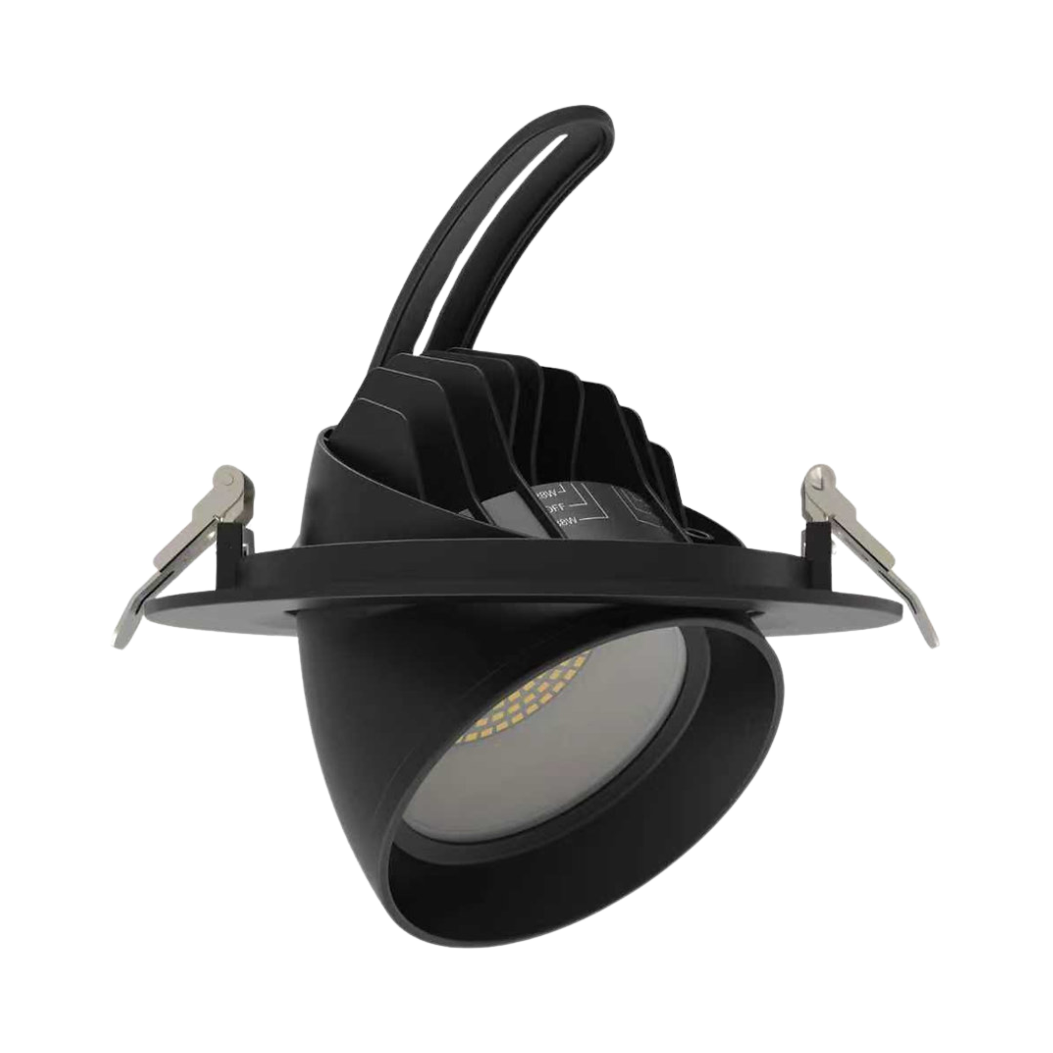 Rico Adjustable Dimmable 3CCT LED Shop Downlight - Black