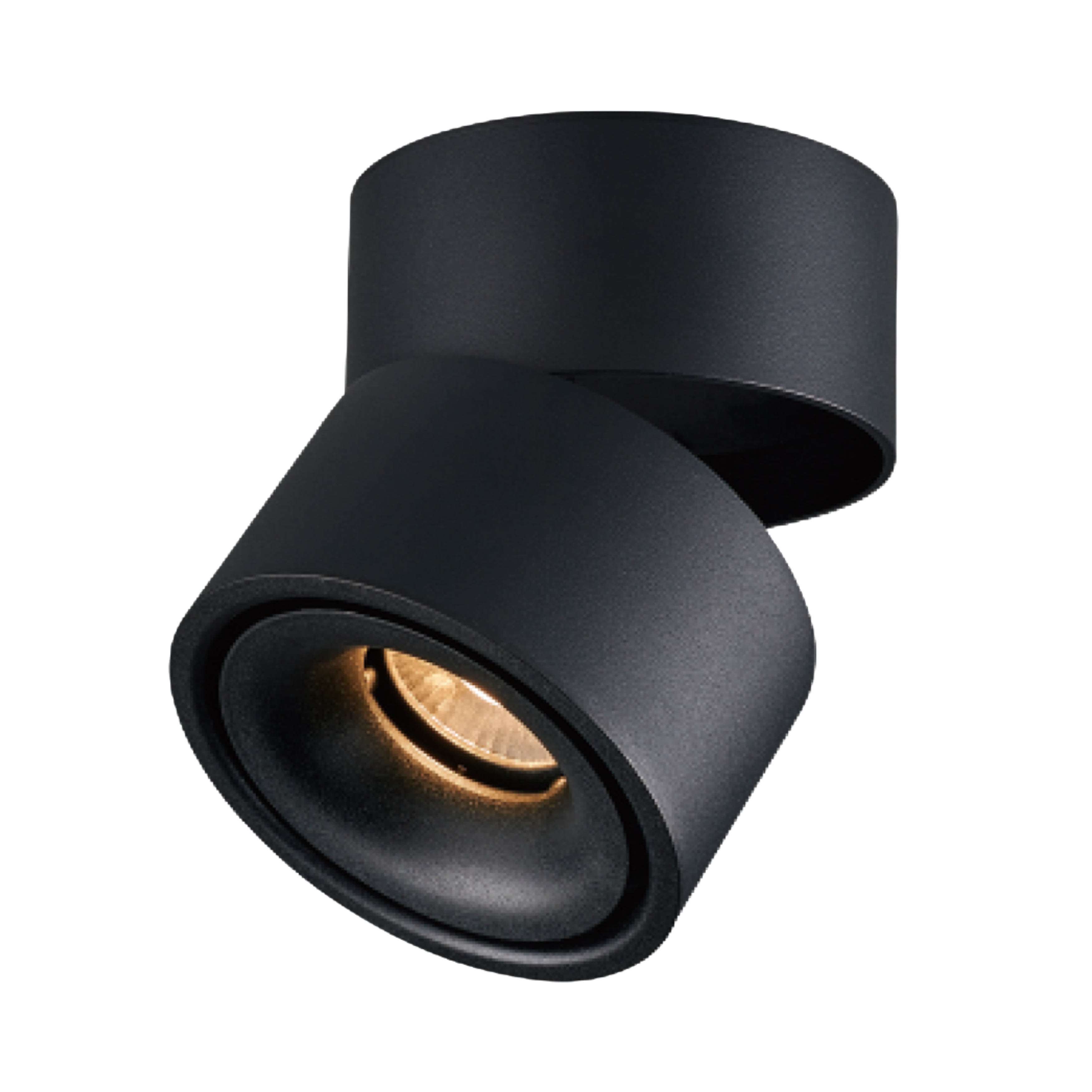 Fei 12W 3CCT LED Rotating Folding Downlight - Black