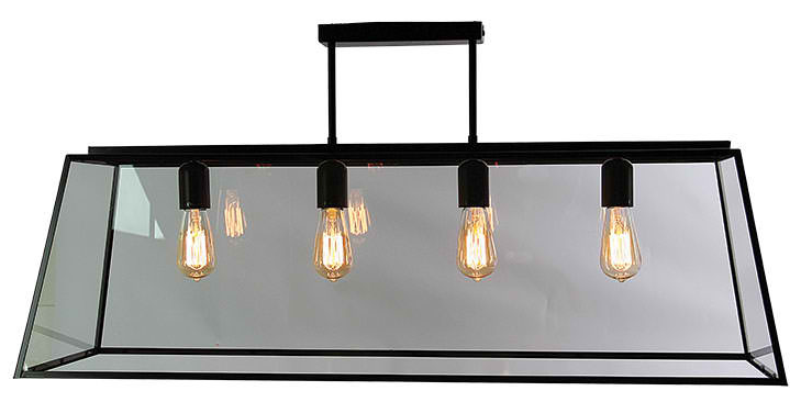 Glass Cage Retro 4 Light Pendant Light