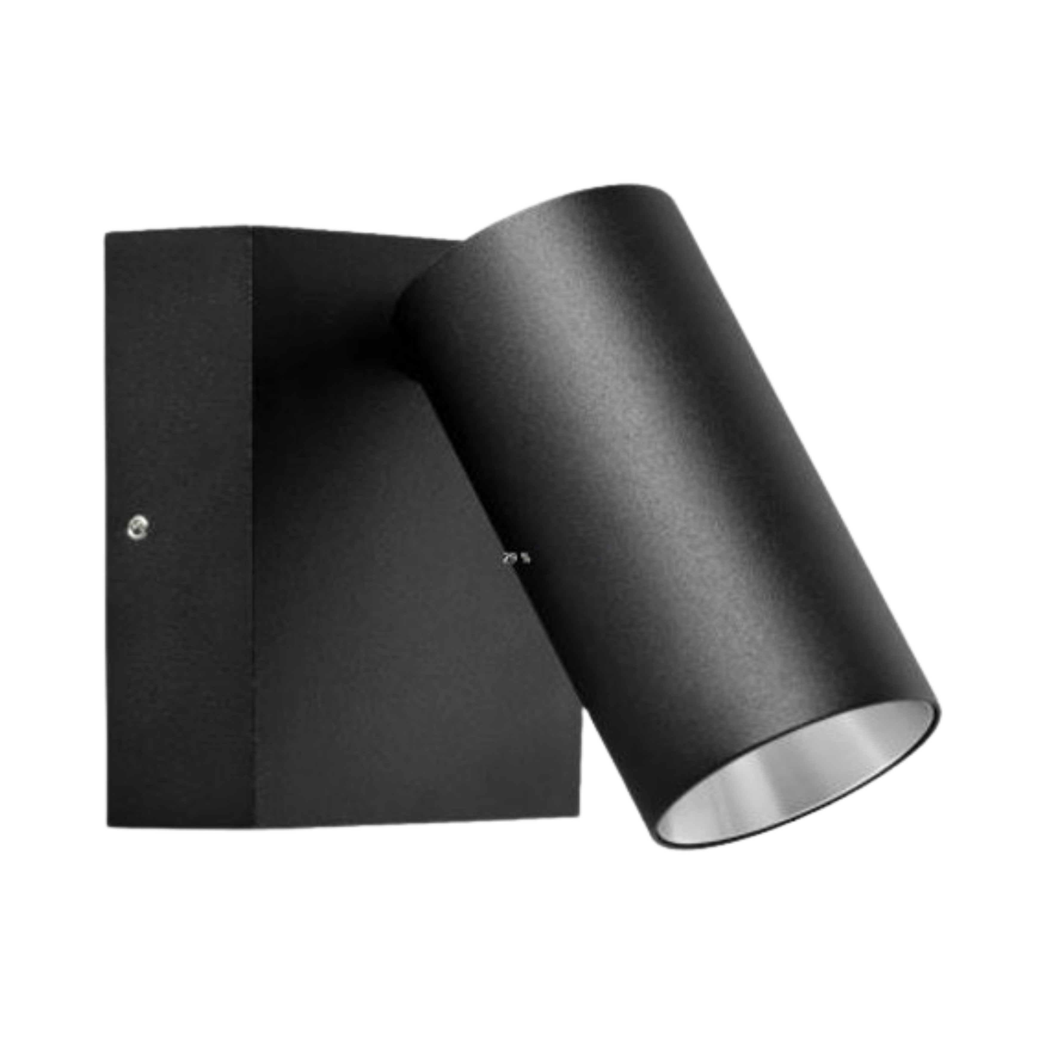 Plum IP65 Square Base Solo Spot Wall Light - Black