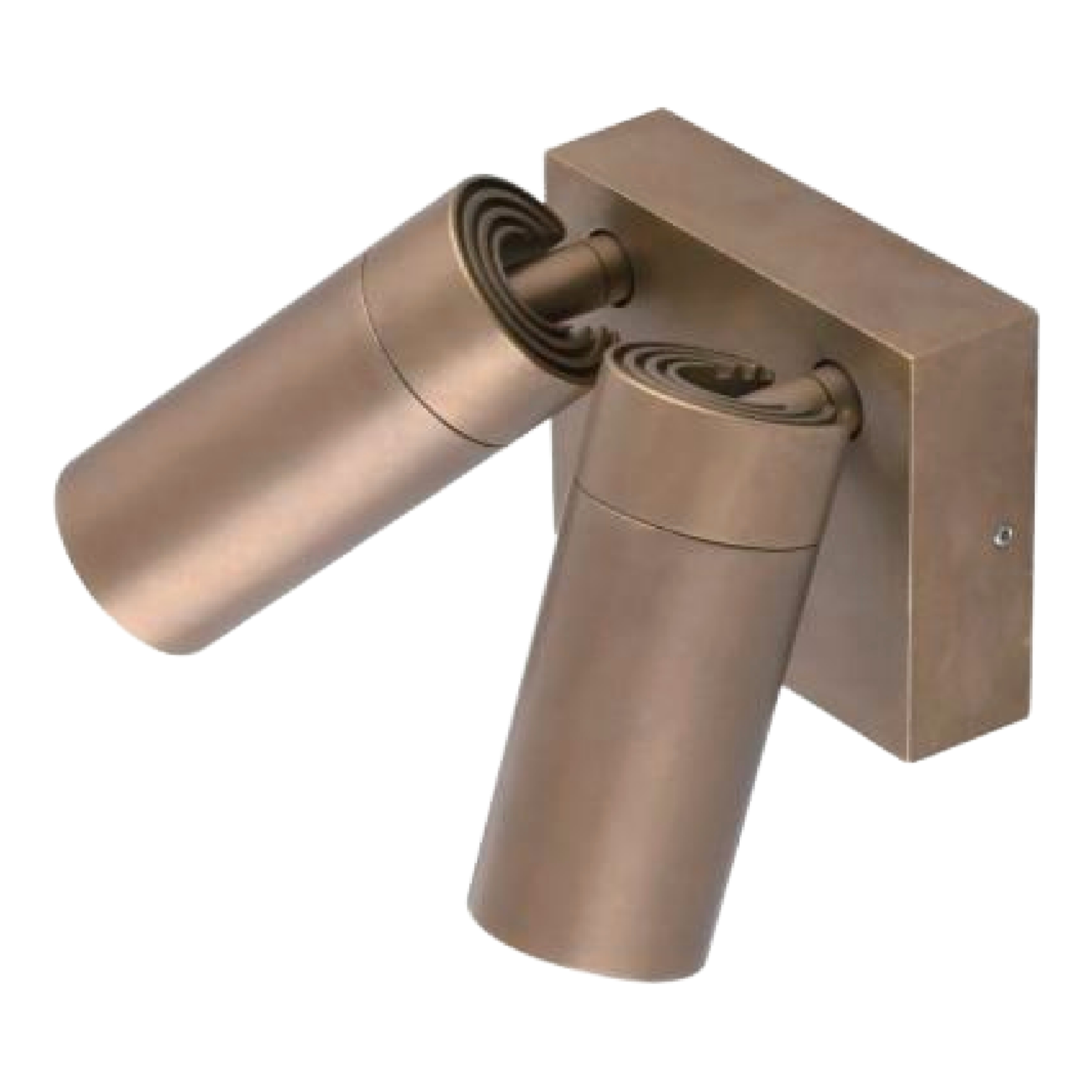 Juju IP65 Adjustable Twin Wall Light with Sensor - Aged Brass
