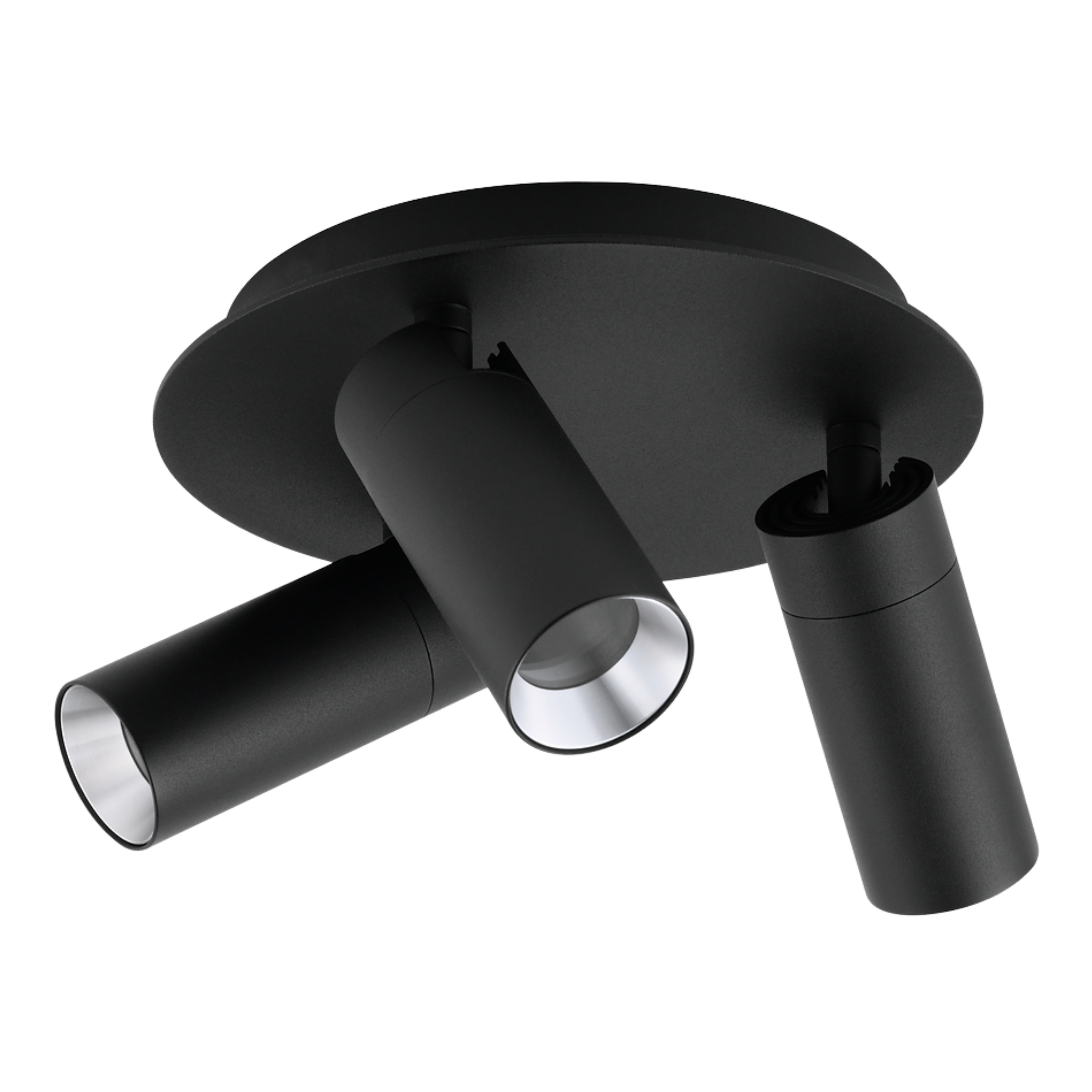 Lune IP65 Adjustable Triple Head Spot Ceiling Light - Black