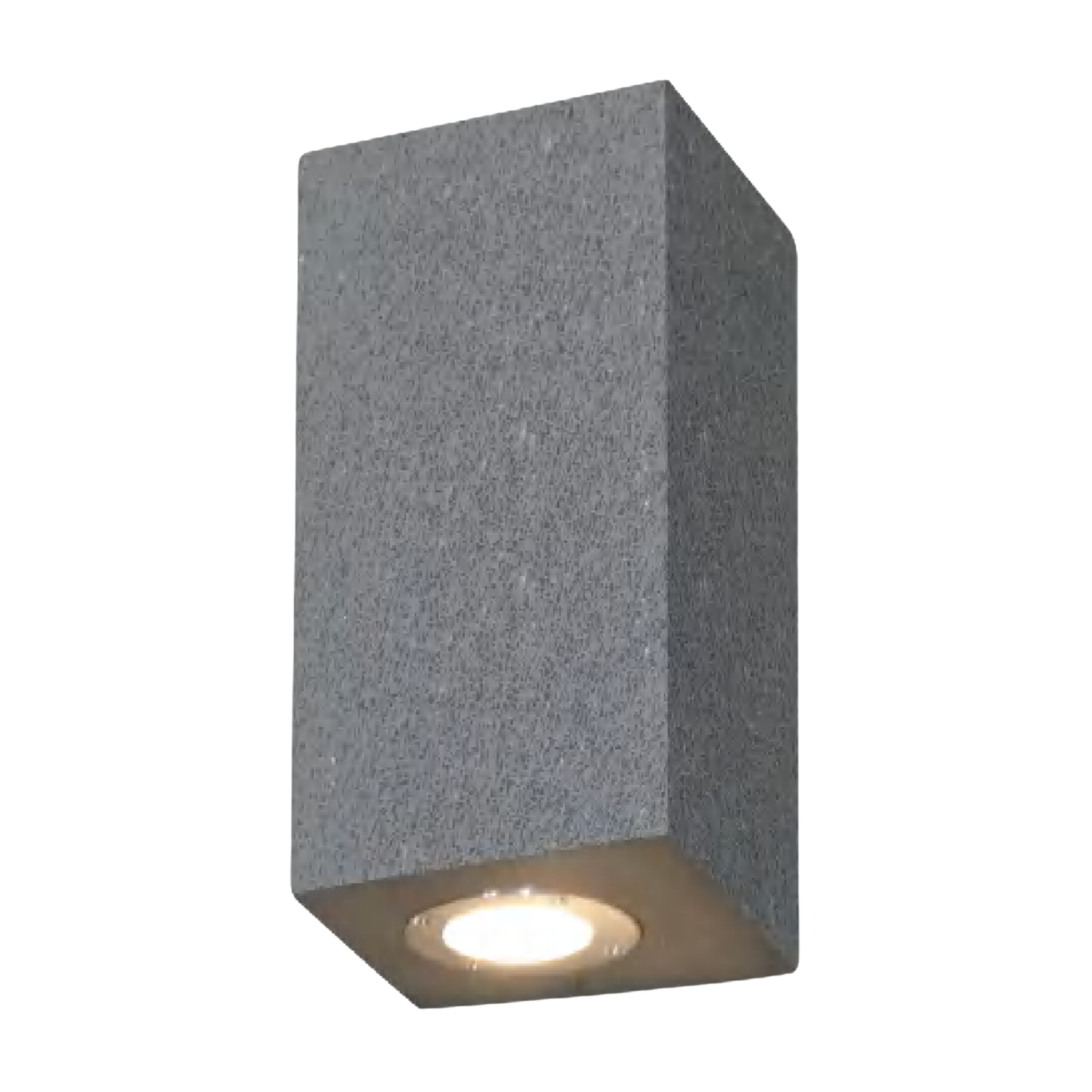 Glo IP65 Rectangle Concrete Up and Down Wall Light - Black