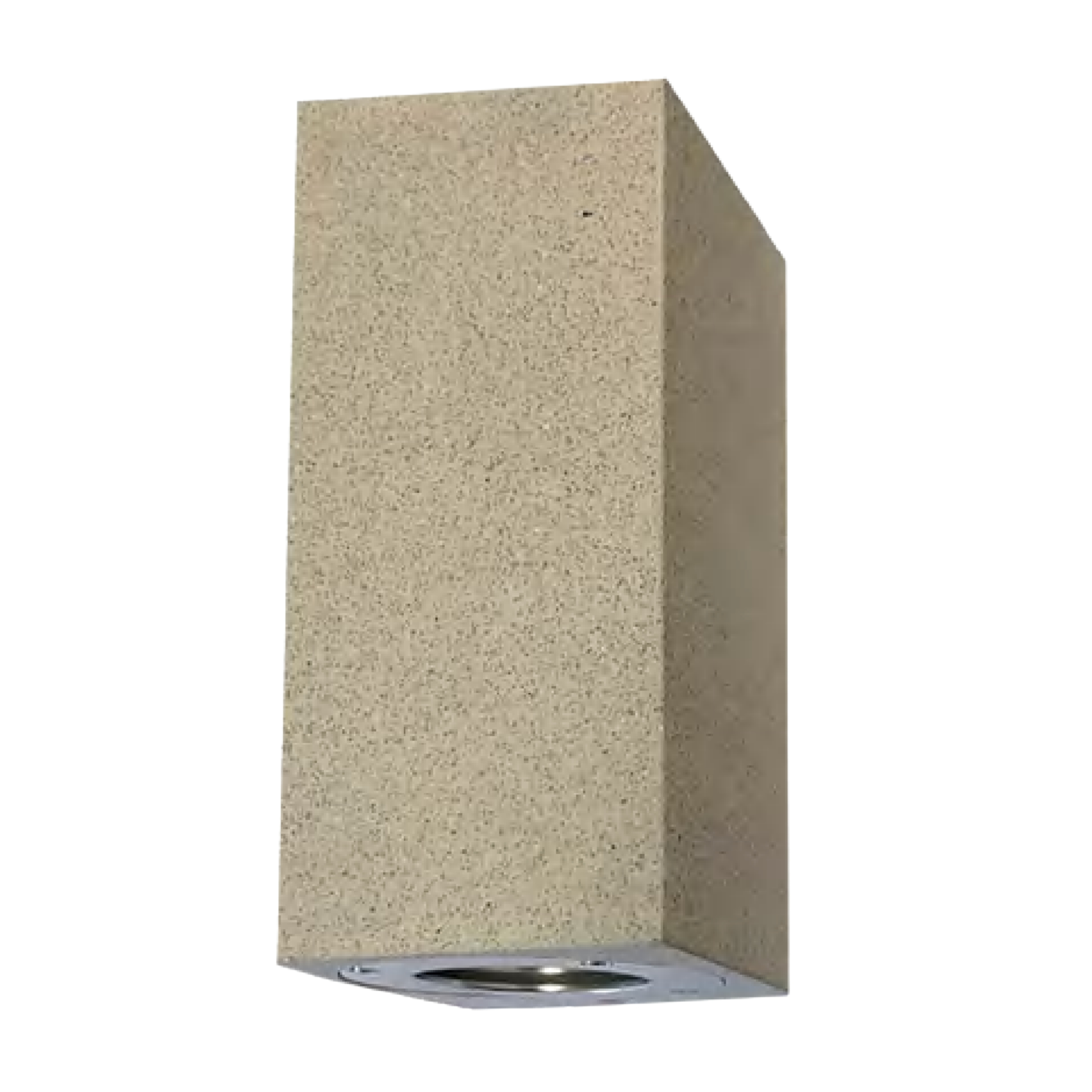 Glo IP65 Rectangle Concrete Up and Down Wall Light - Natural