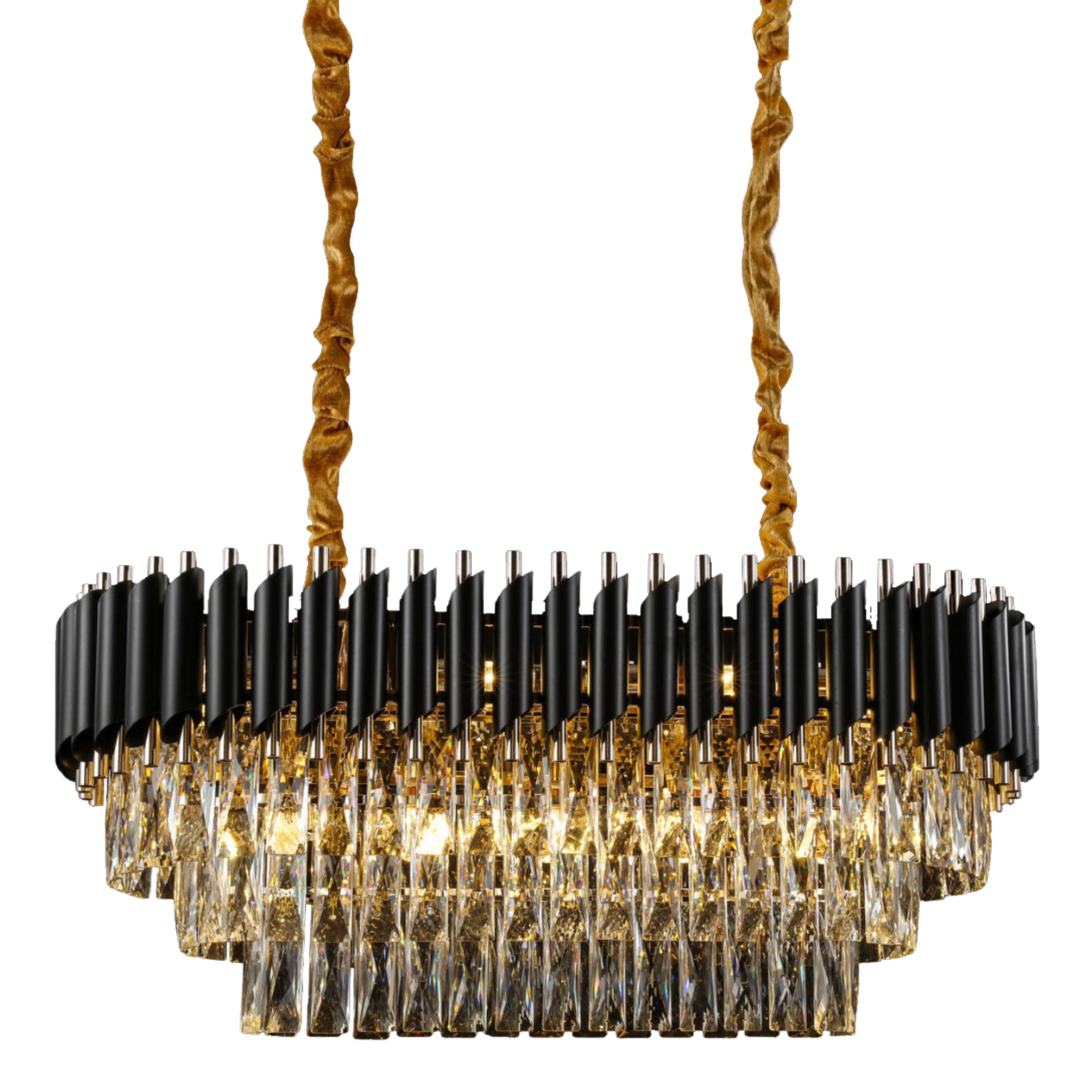 Yazan Dimmable Contemporary LED Chandelier - Black