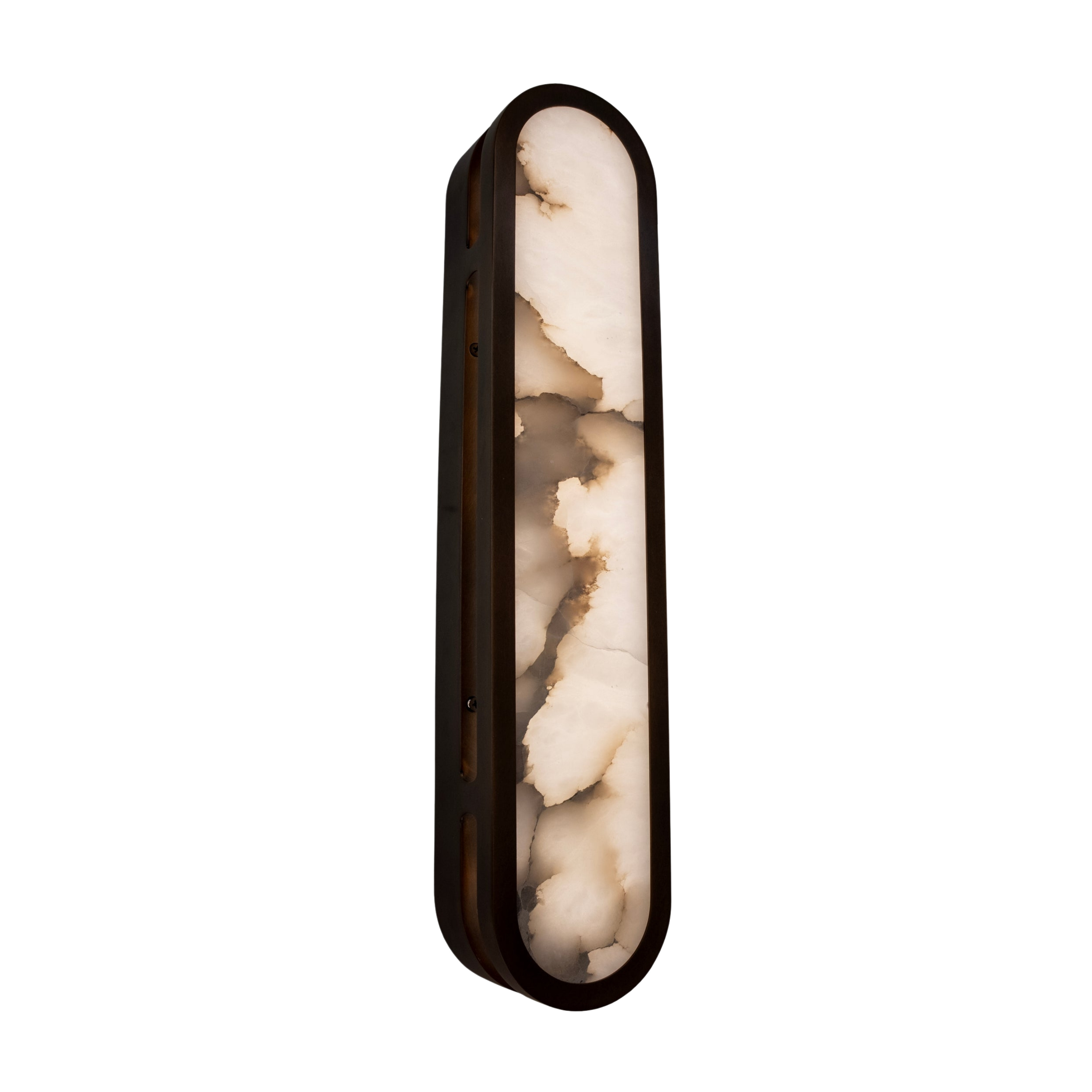 Dany Oval Marble LED Wall Light - Antique Brass