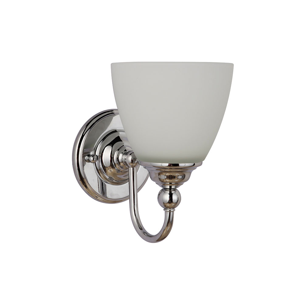 Nova 1 Light Wall Light - Chrome, Upwards