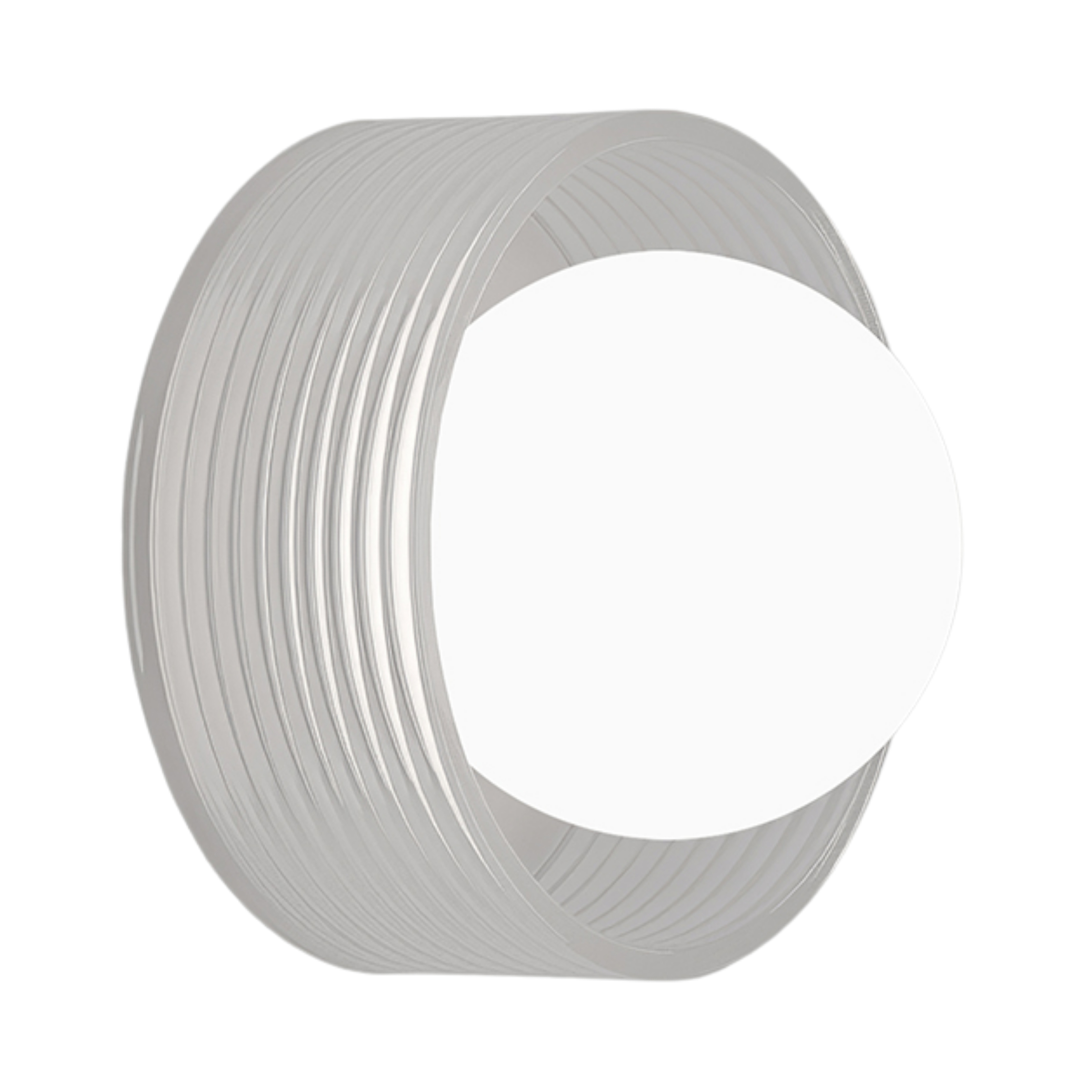 Orb Sur Ribbed Glass IP44 Wall Light - Clear