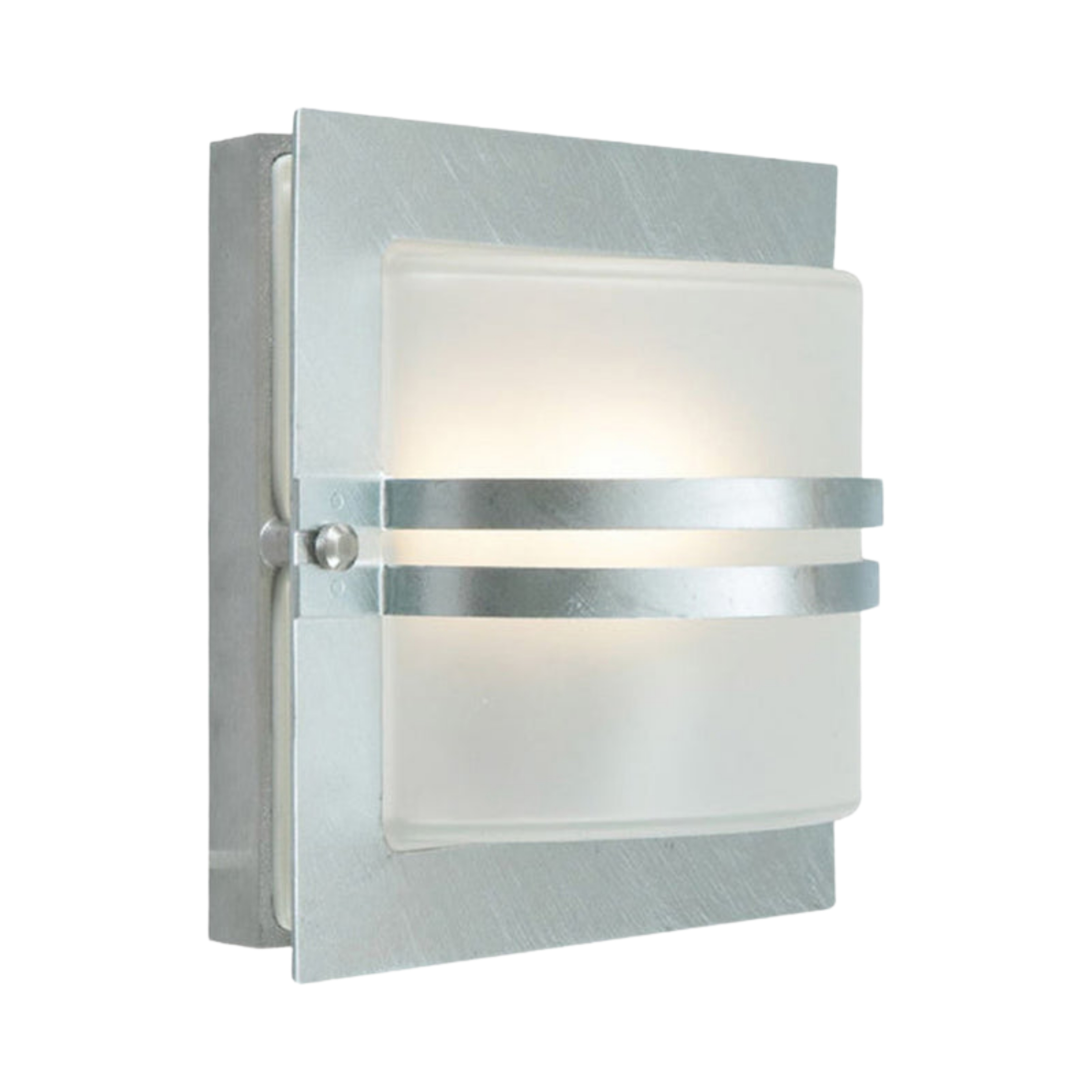 Bern IP54 Frosted Glass Wall Light - Stainless