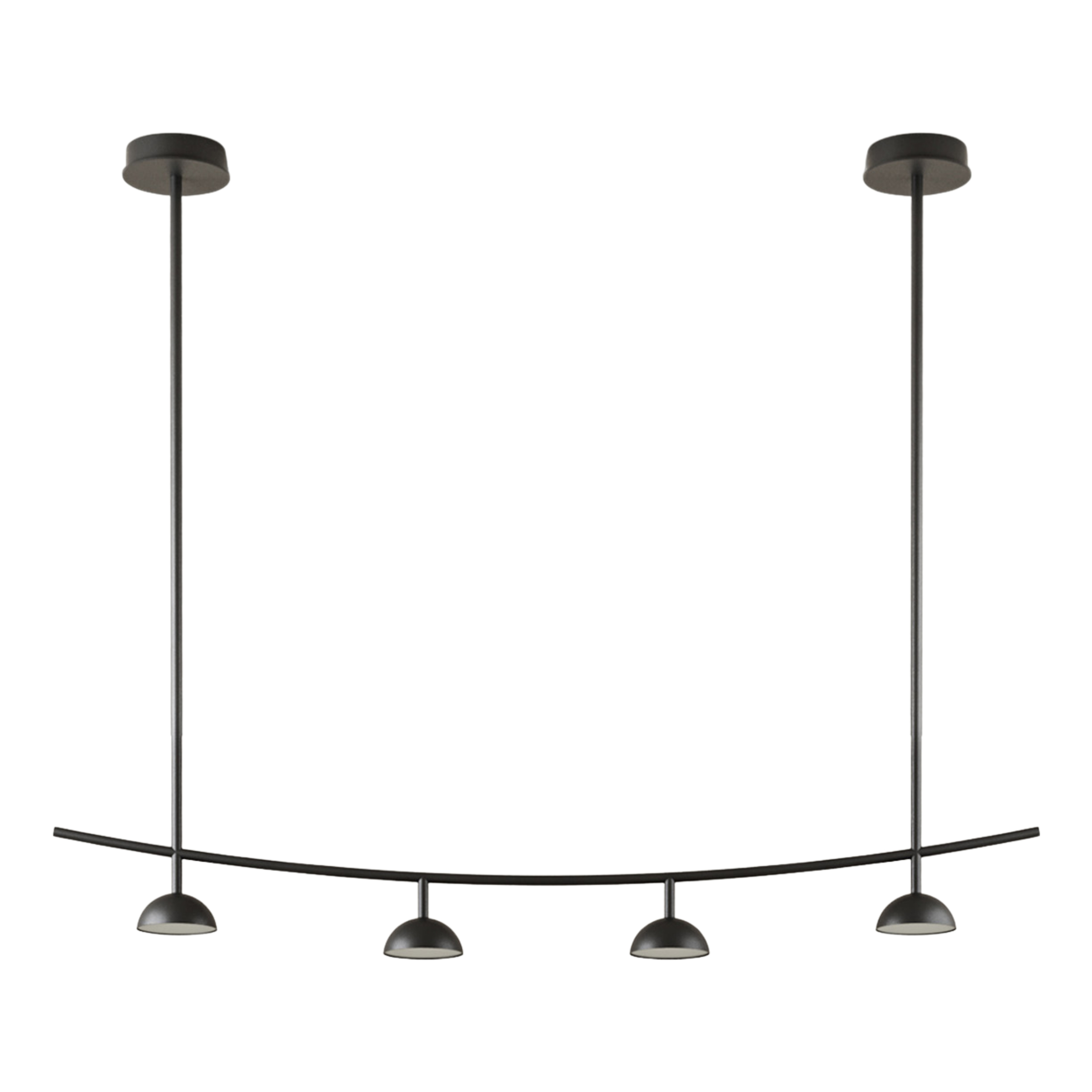 Tana 4 Light Minimalist LED Pendant - Matt Black