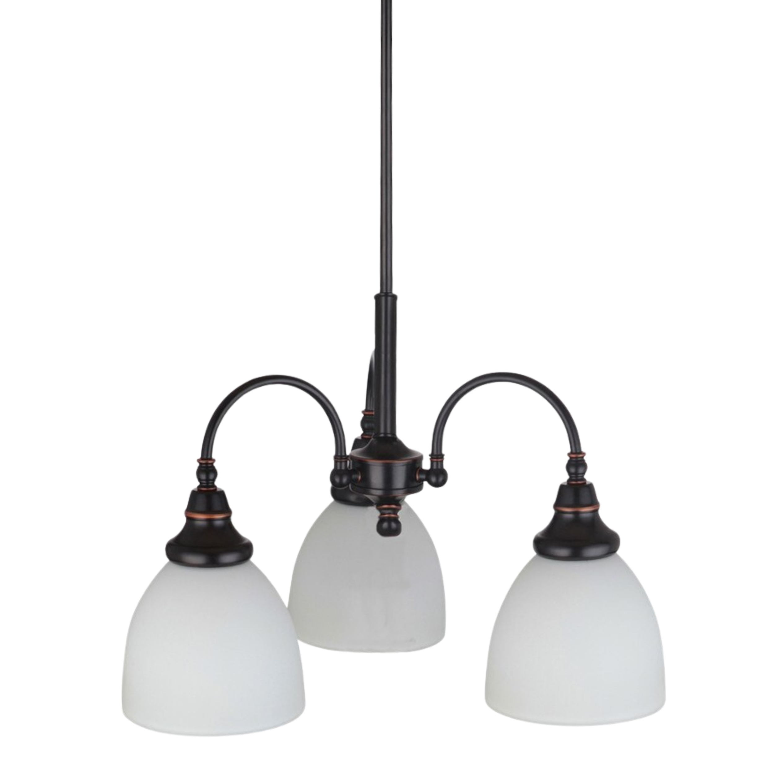 Benson 3 Light Bronze Down-Facing Pendant Chandelier