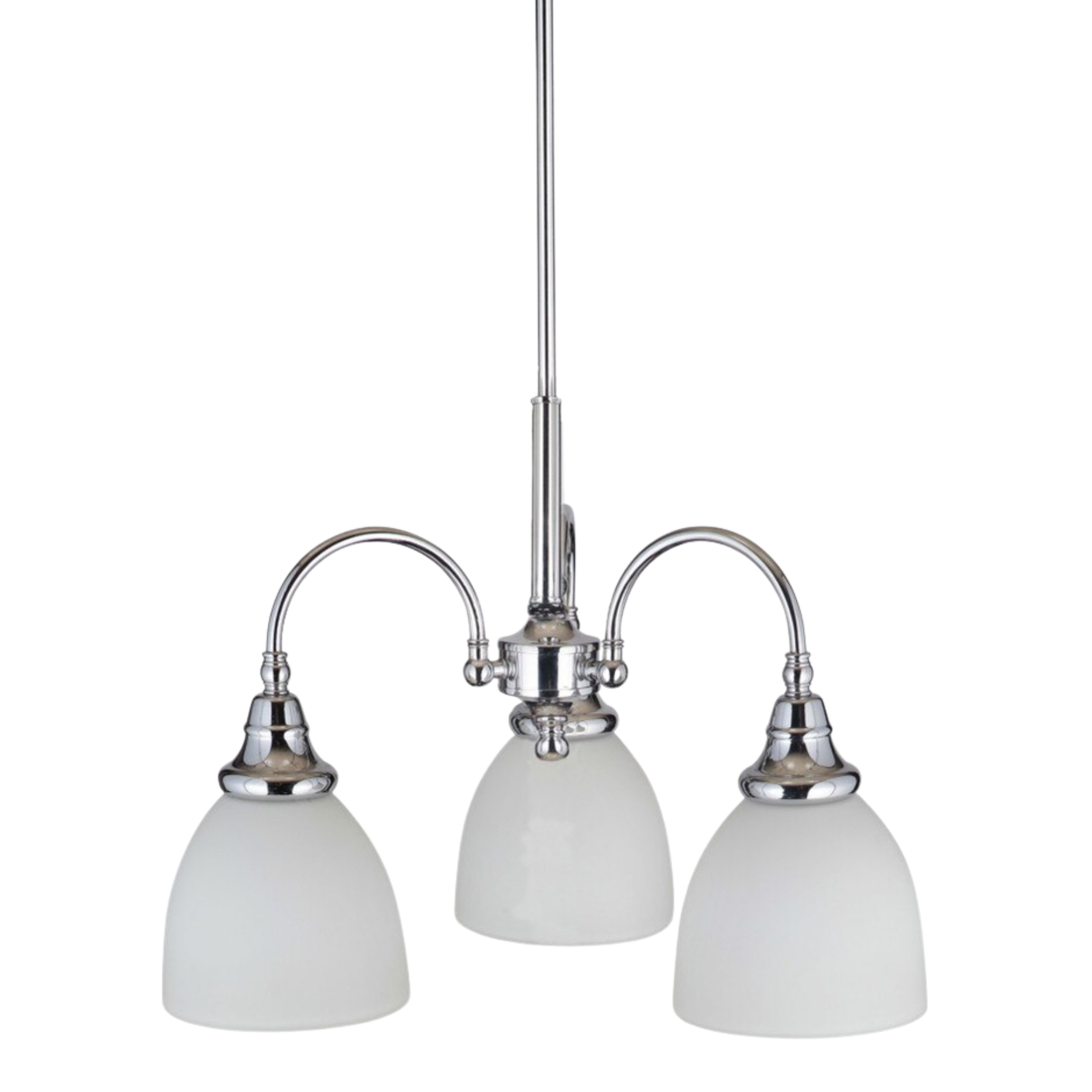Benson 3 Light Chrome Down-Facing Pendant Chandelier