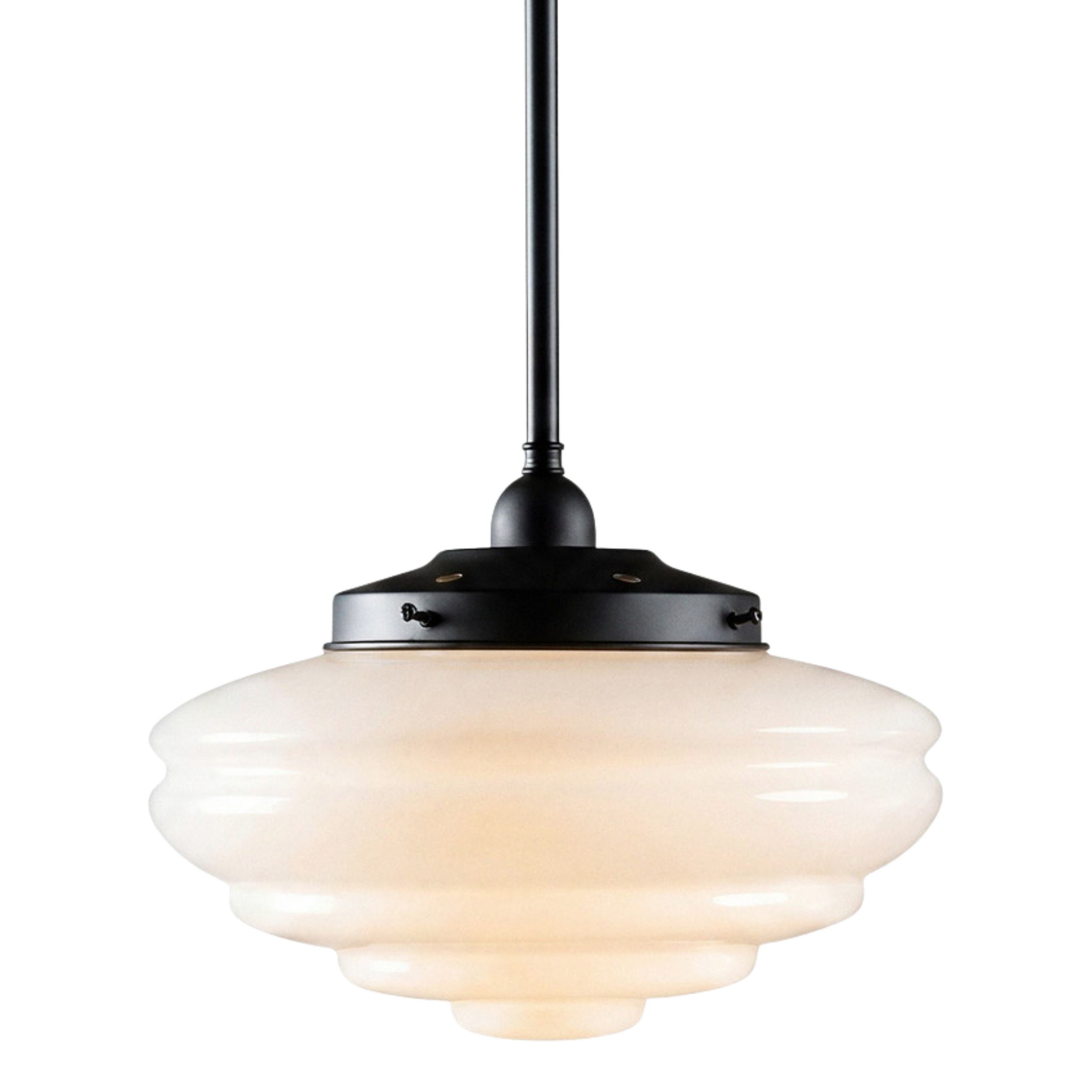 Chateau Gloss Opal Glass Rod Pendant - Patina