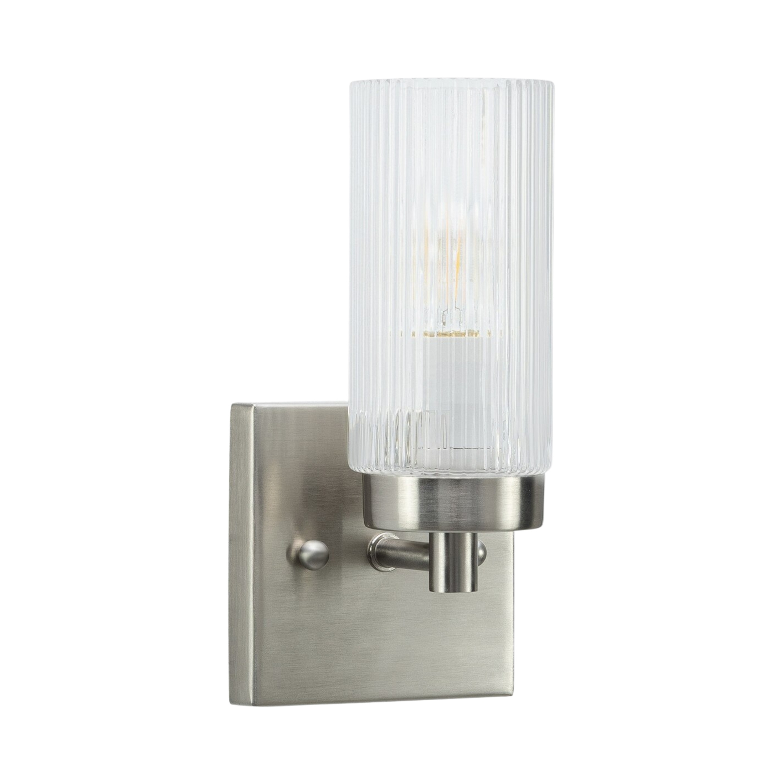 Chester Brushed Nickel Solo Glass Wall Light