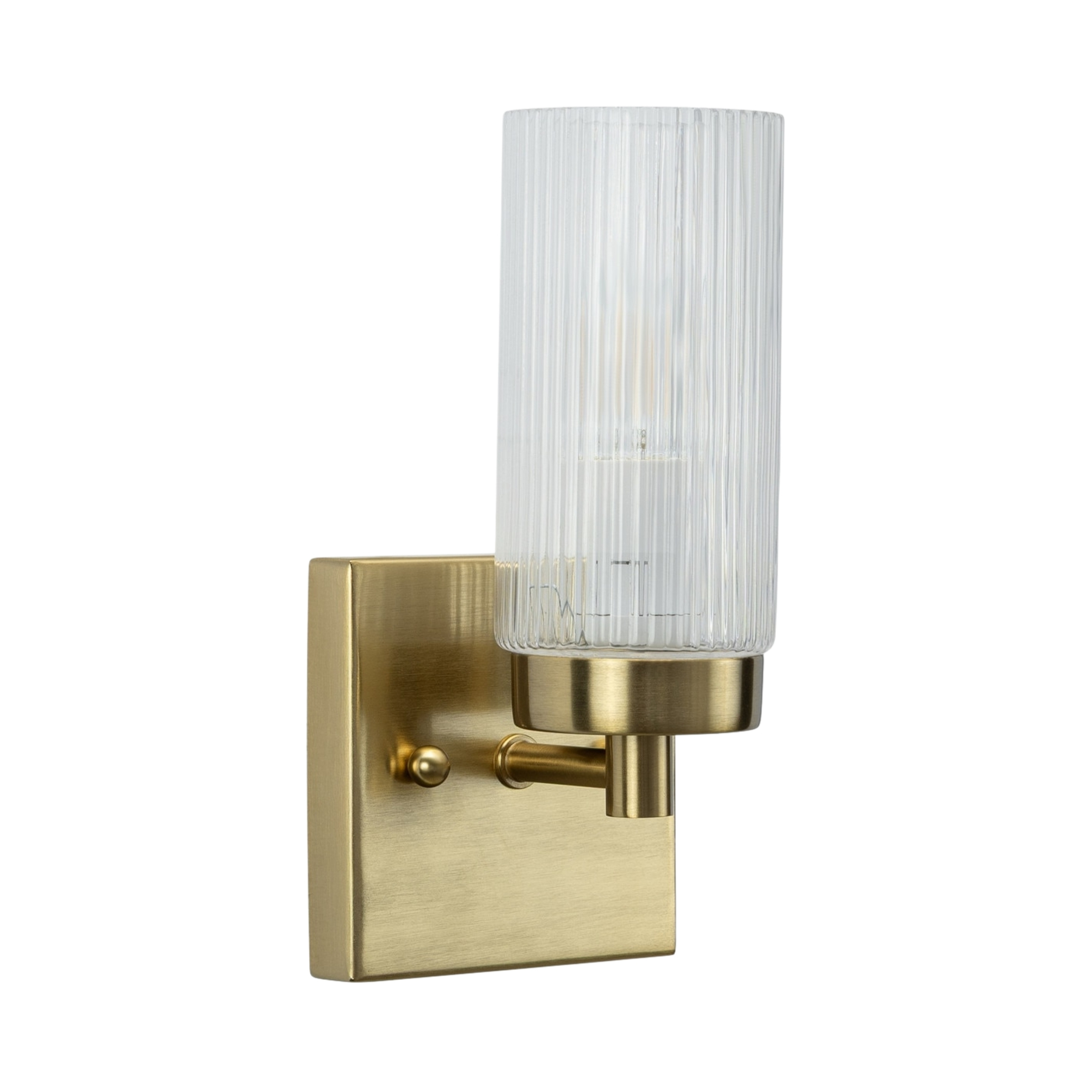 Chester Satin Brass Solo Glass Wall Light