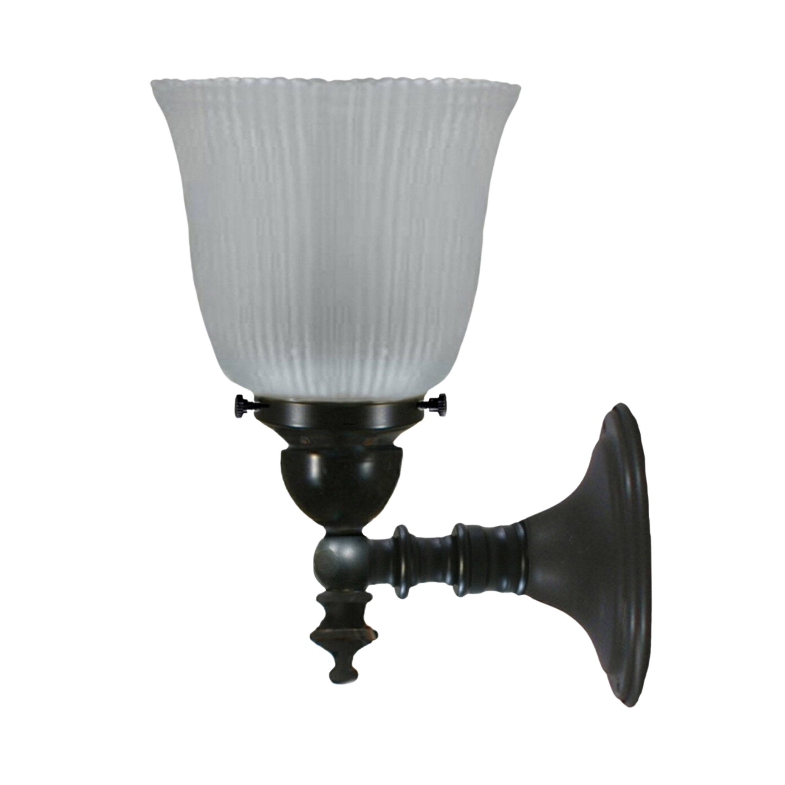 Koscina Bell Frosted Glass Wall Light - Patina