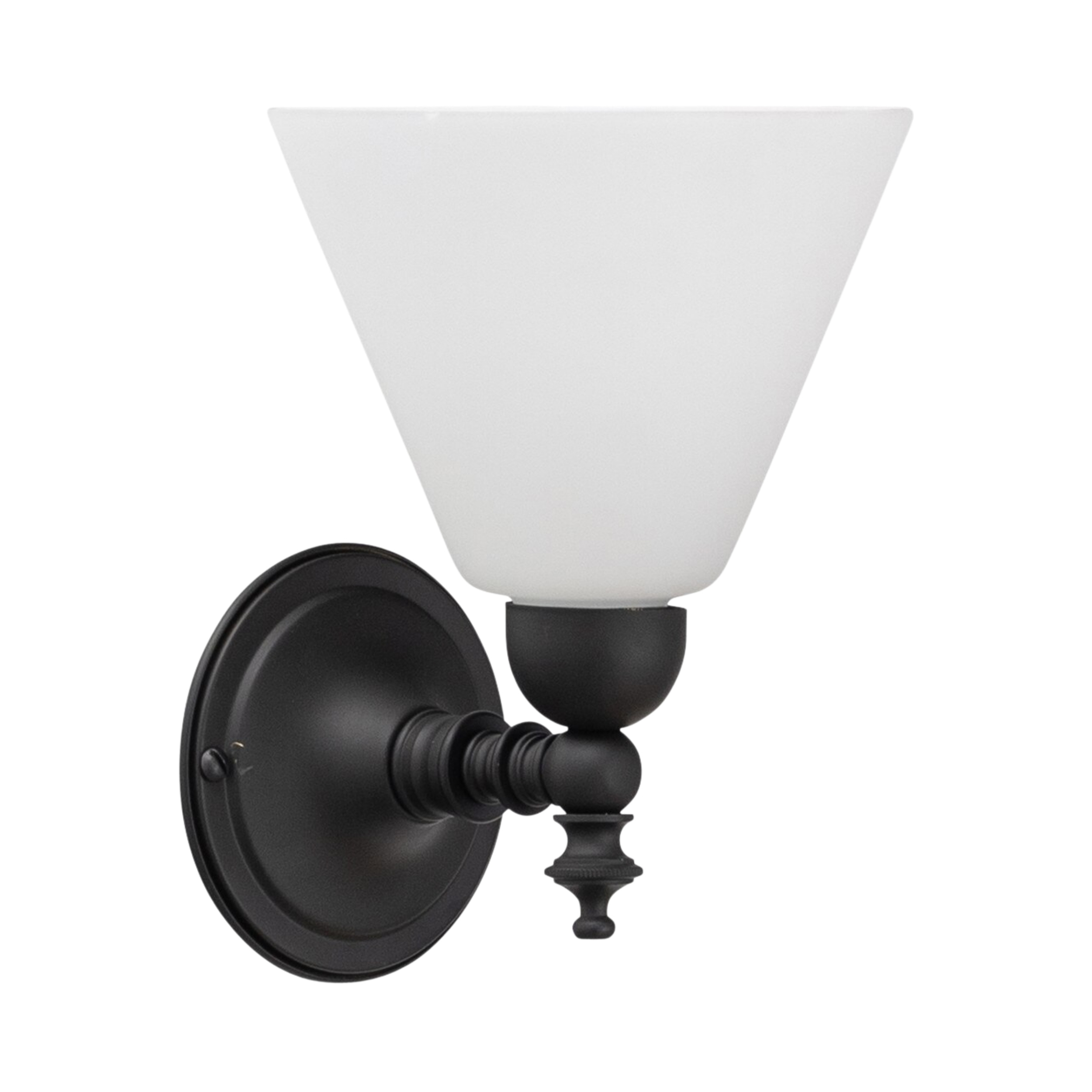 Koscina Cone Opal Glass Wall Light - Patina