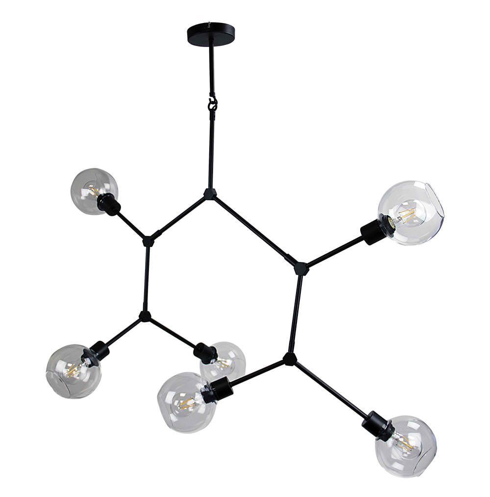 Bubble 6 Light Branch Pendant Light
