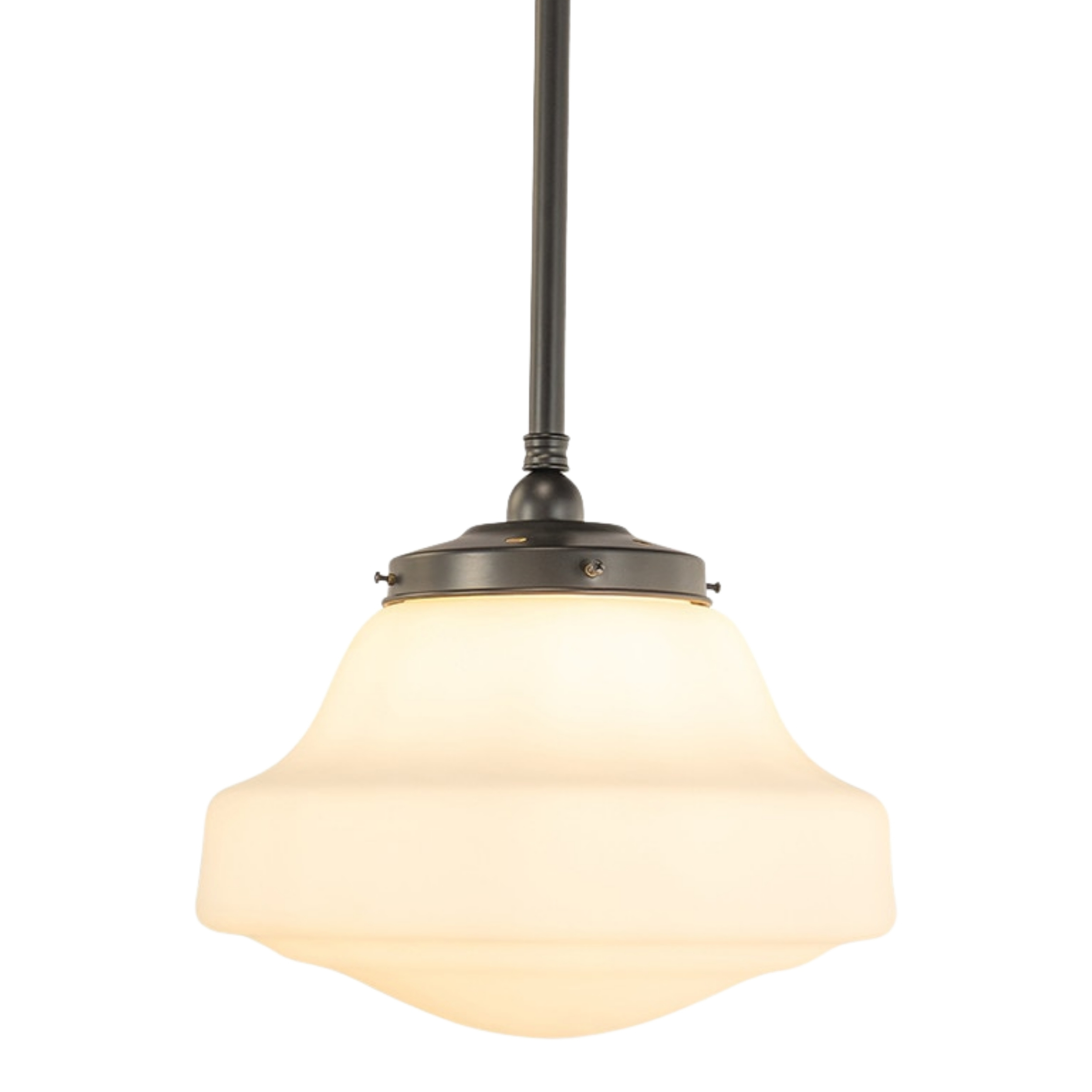 Lincoln Matt Opal Glass Rod Pendant - Patina