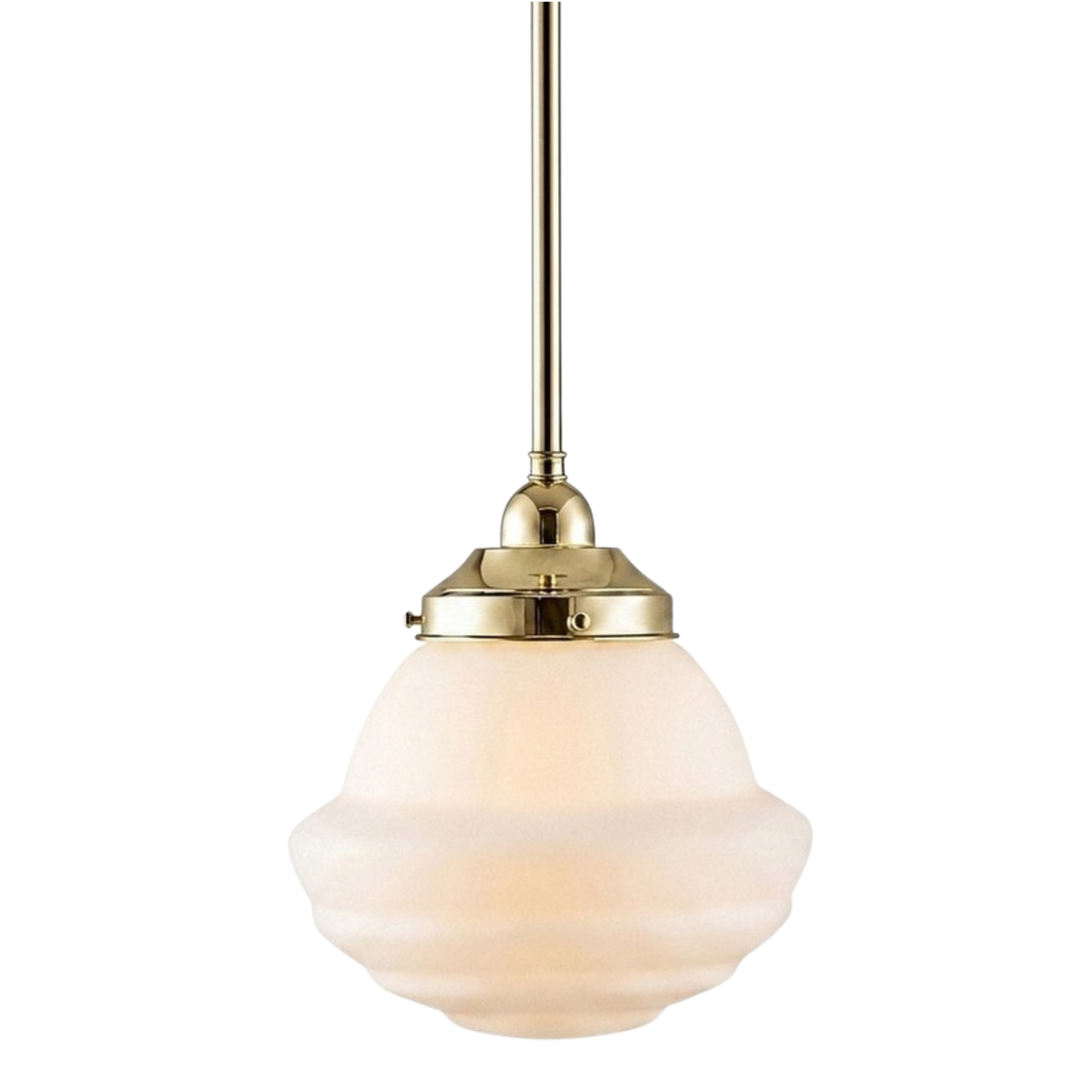 Parkville Opal Matt Glass Rod Pendant - Brass