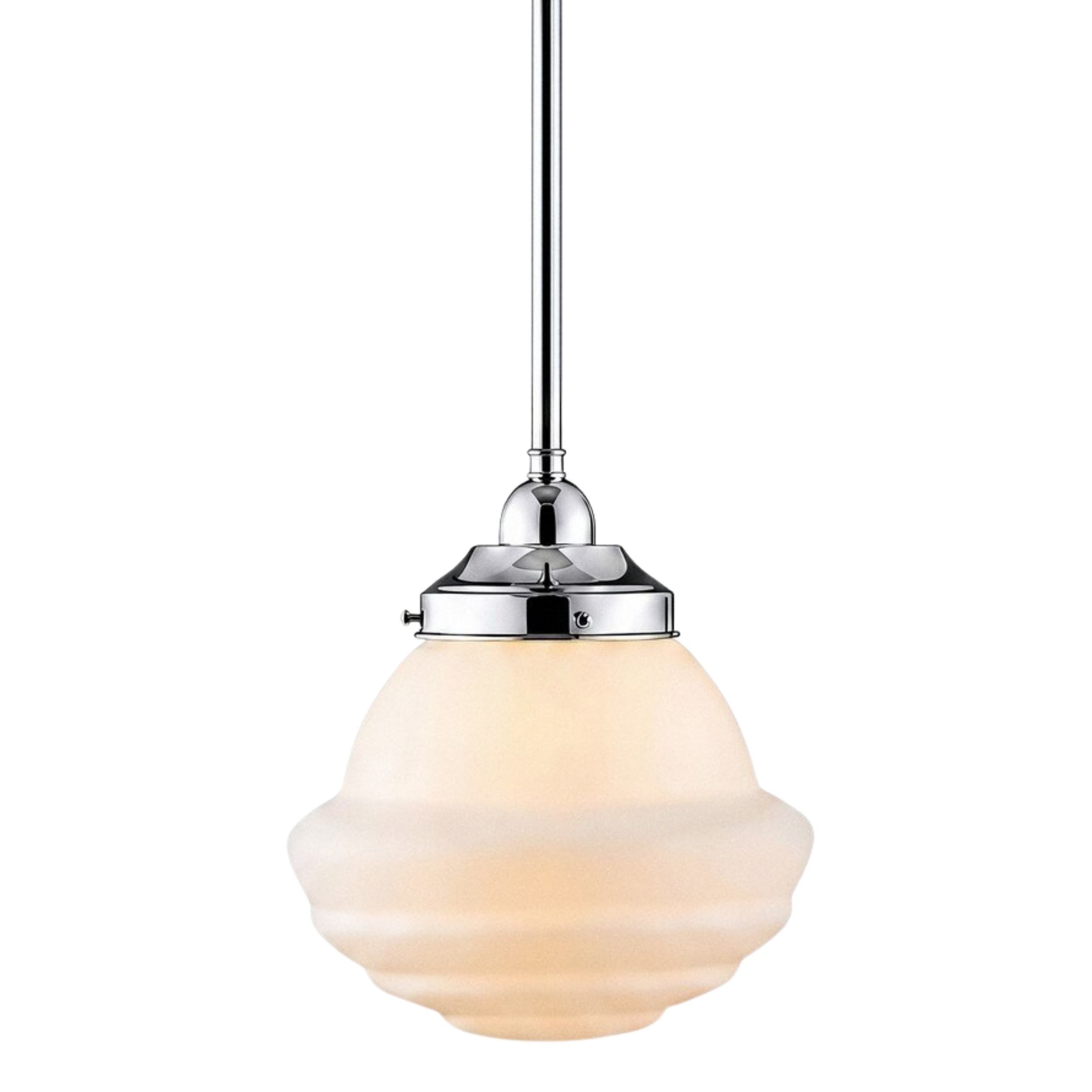 Parkville Opal Matt Glass Rod Pendant - Chrome