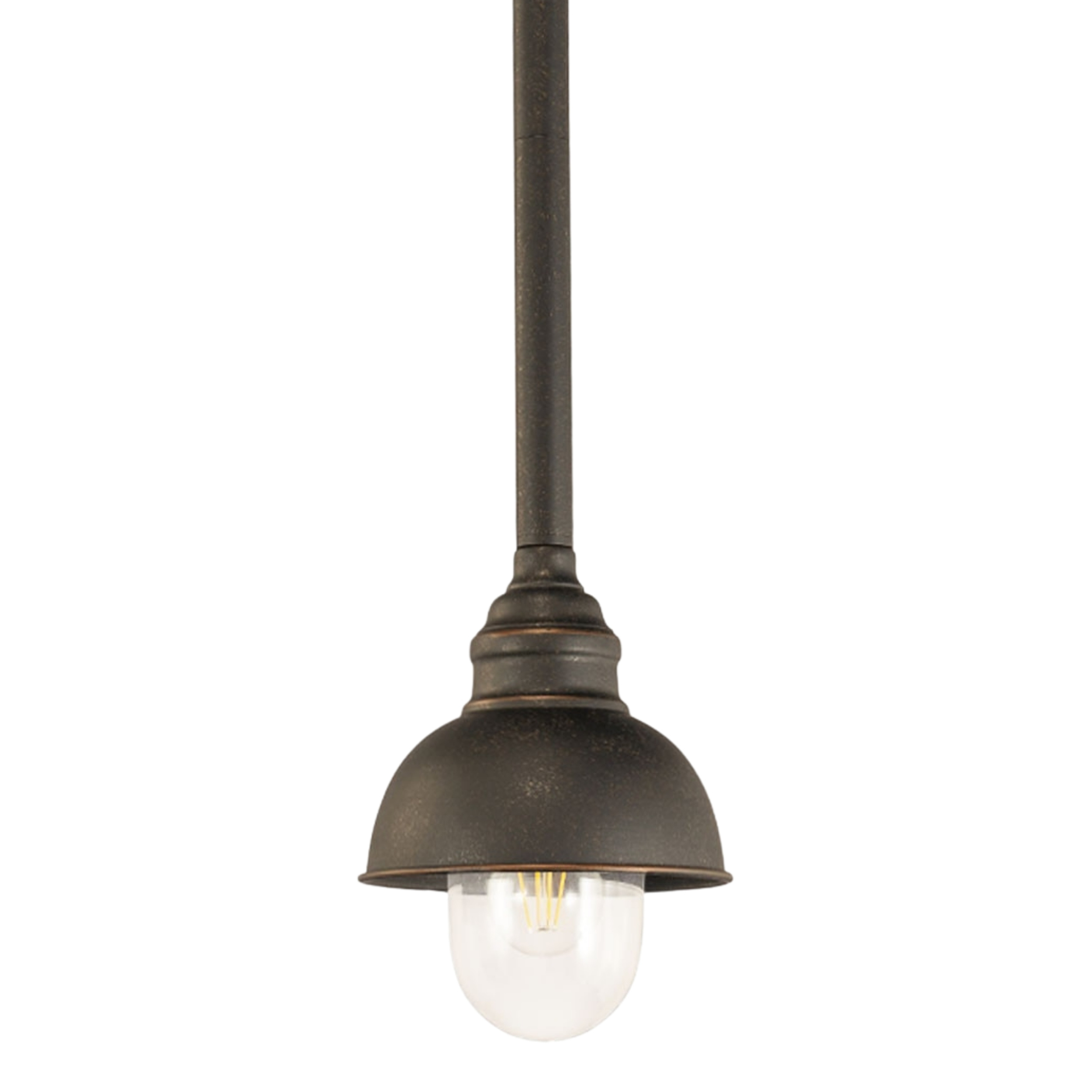 Parkway IP44 Barn Rod Pendant Light - Antique Bronze