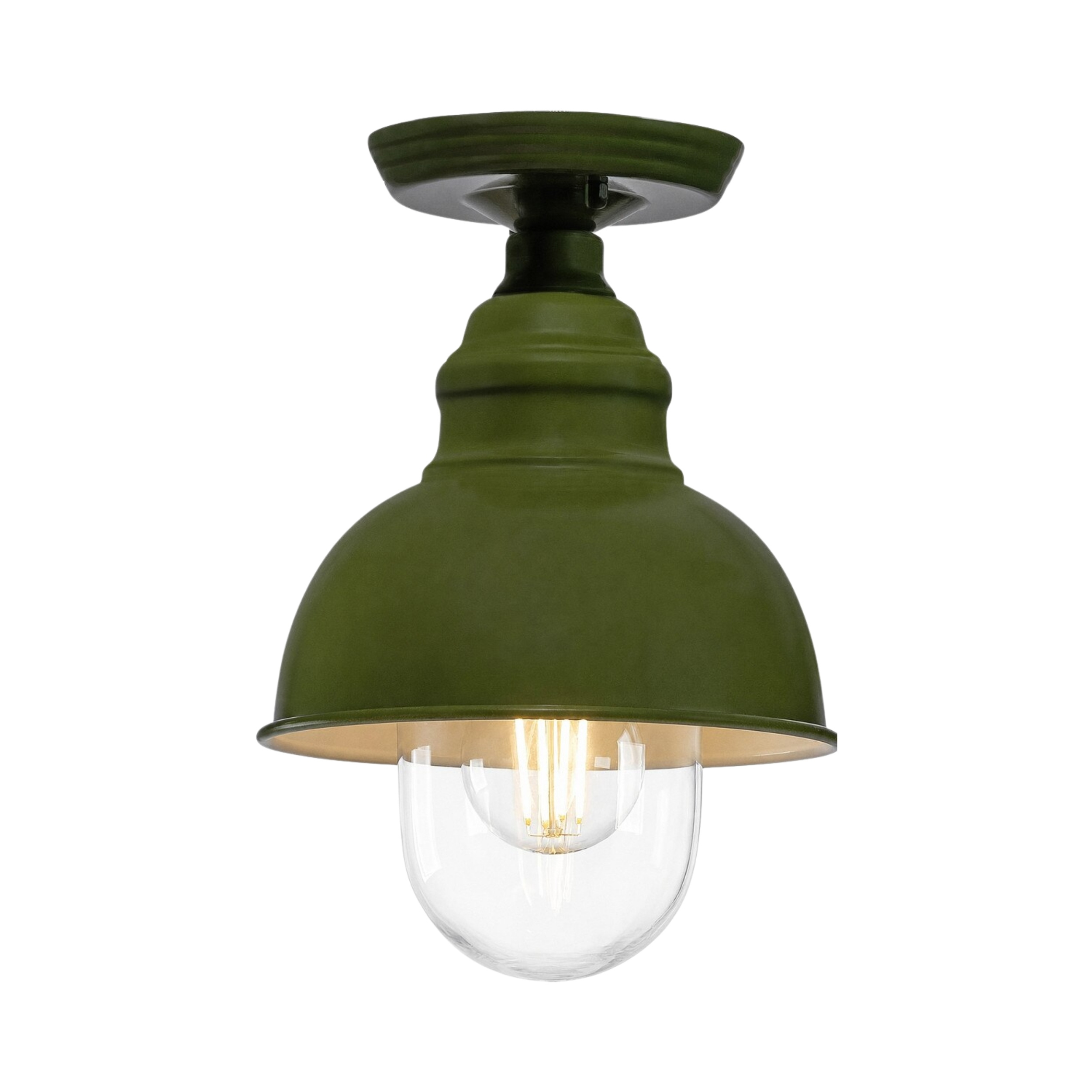 Parkway IP44 Barn Under Eave Light - Olive Green