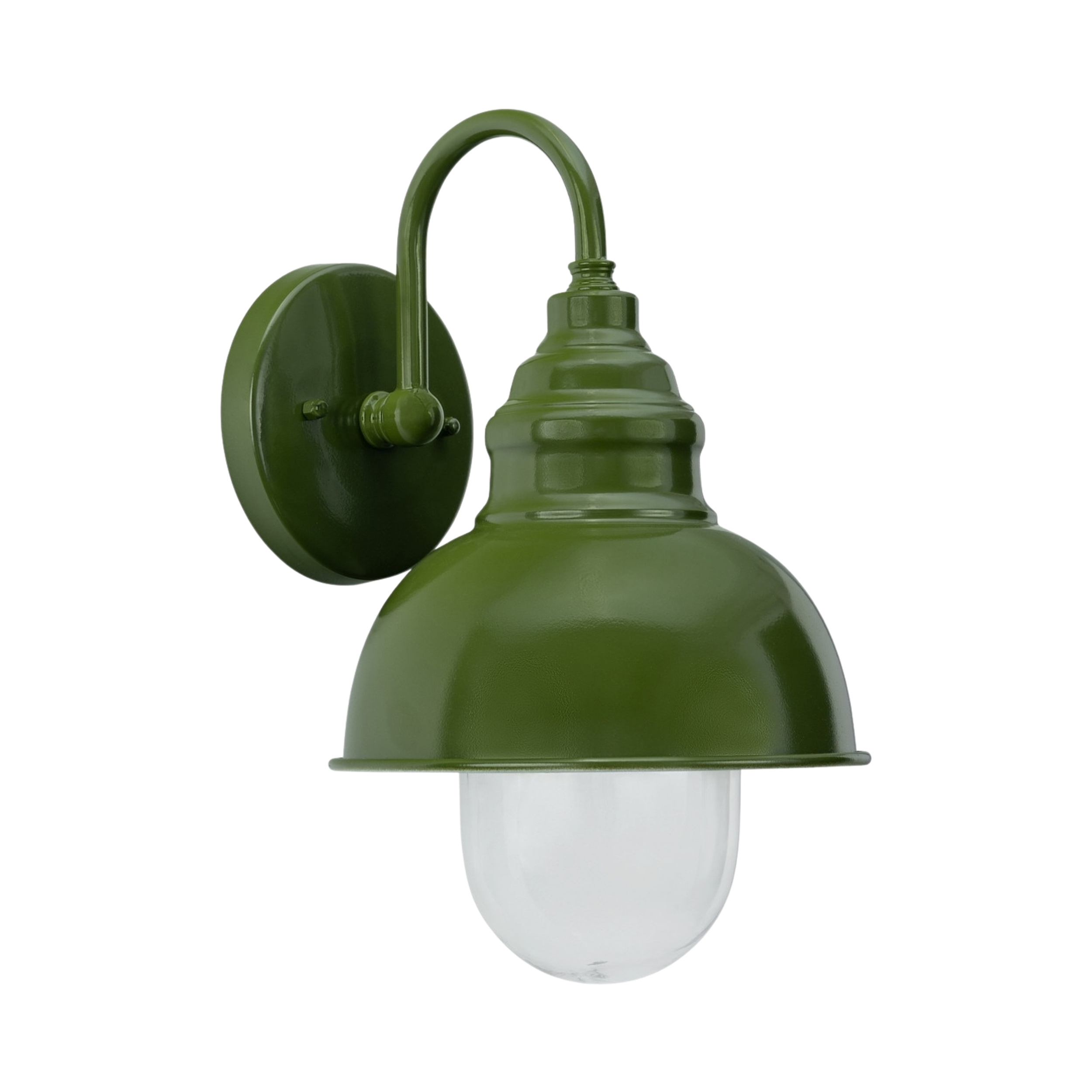 Parkway IP44 Barn Wall Light - Olive Green