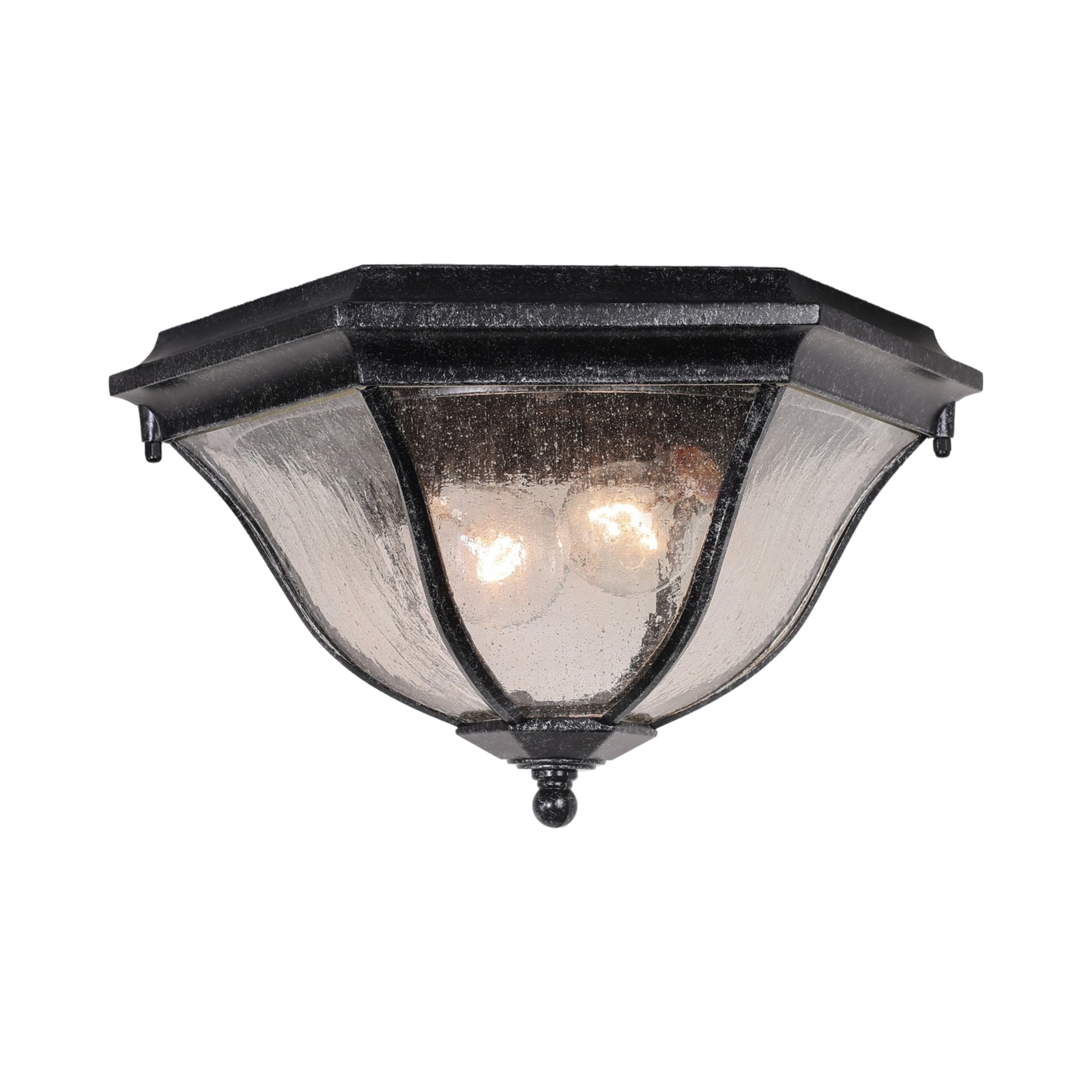 Wickham Flush Mount Under Eave Light - Antique Black
