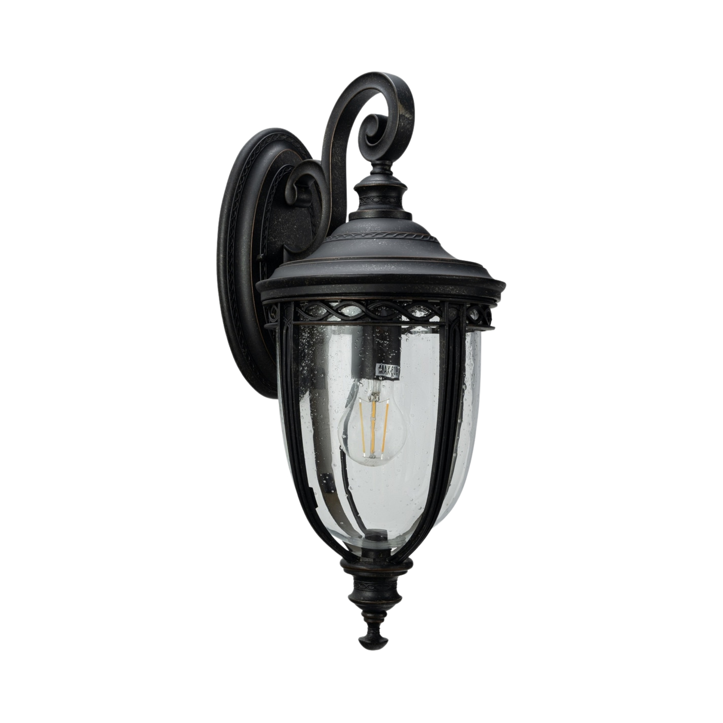 Keppel IP44 Lantern Wall Light - Antique Bronze