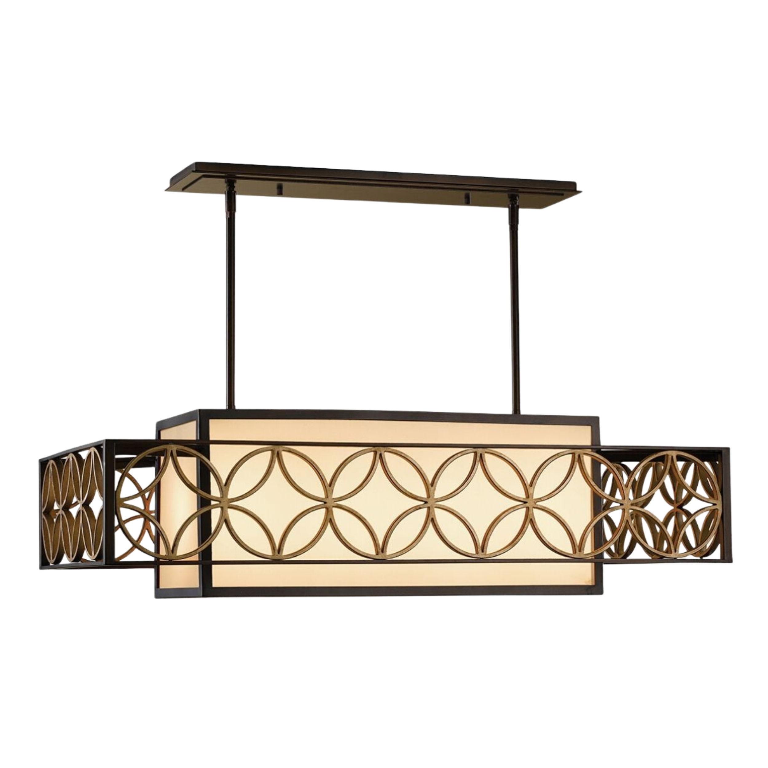 Remy Parisienne Gold Decorative Rectangle Chandelier