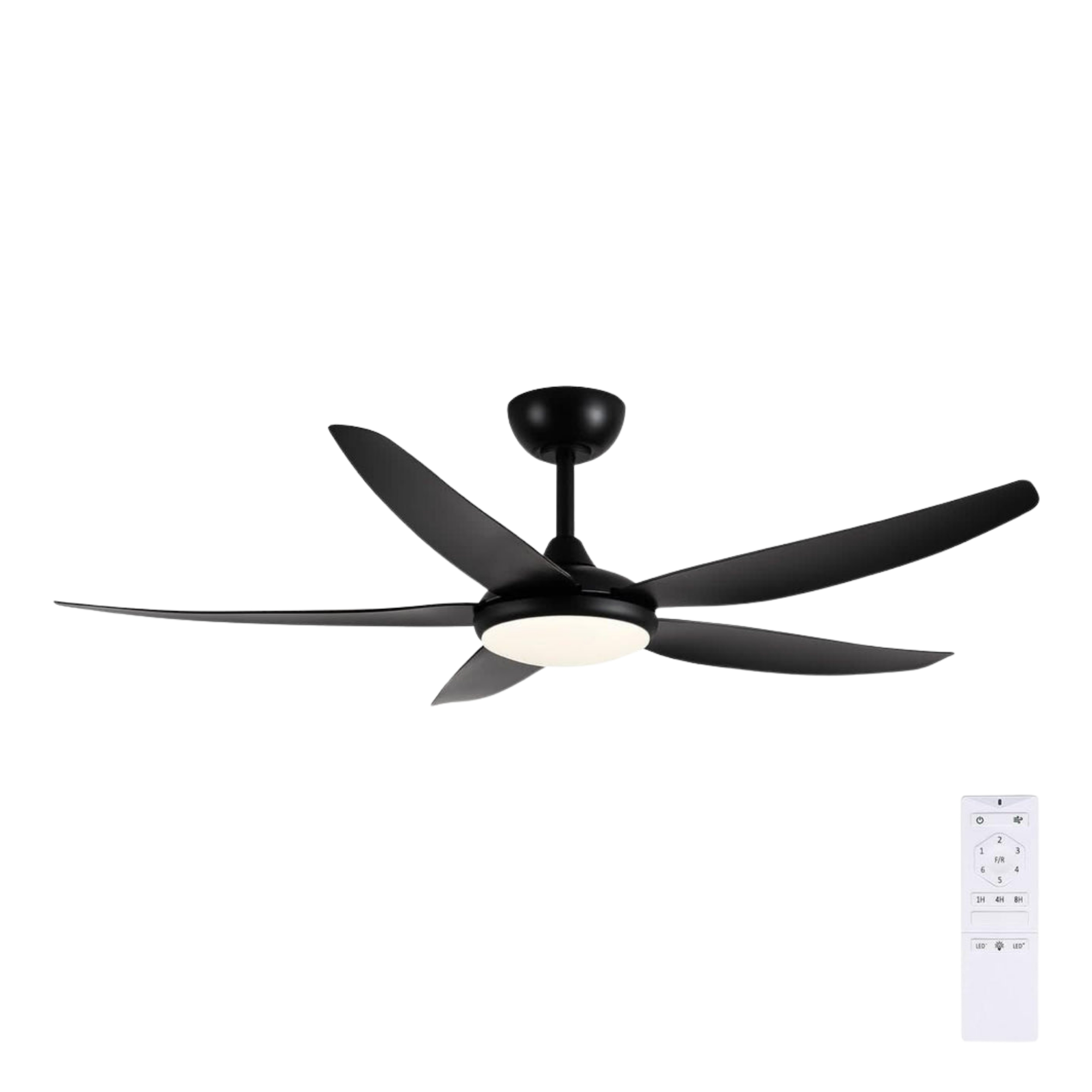 Amari II 56 DC Ceiling Fan with LED - Black
