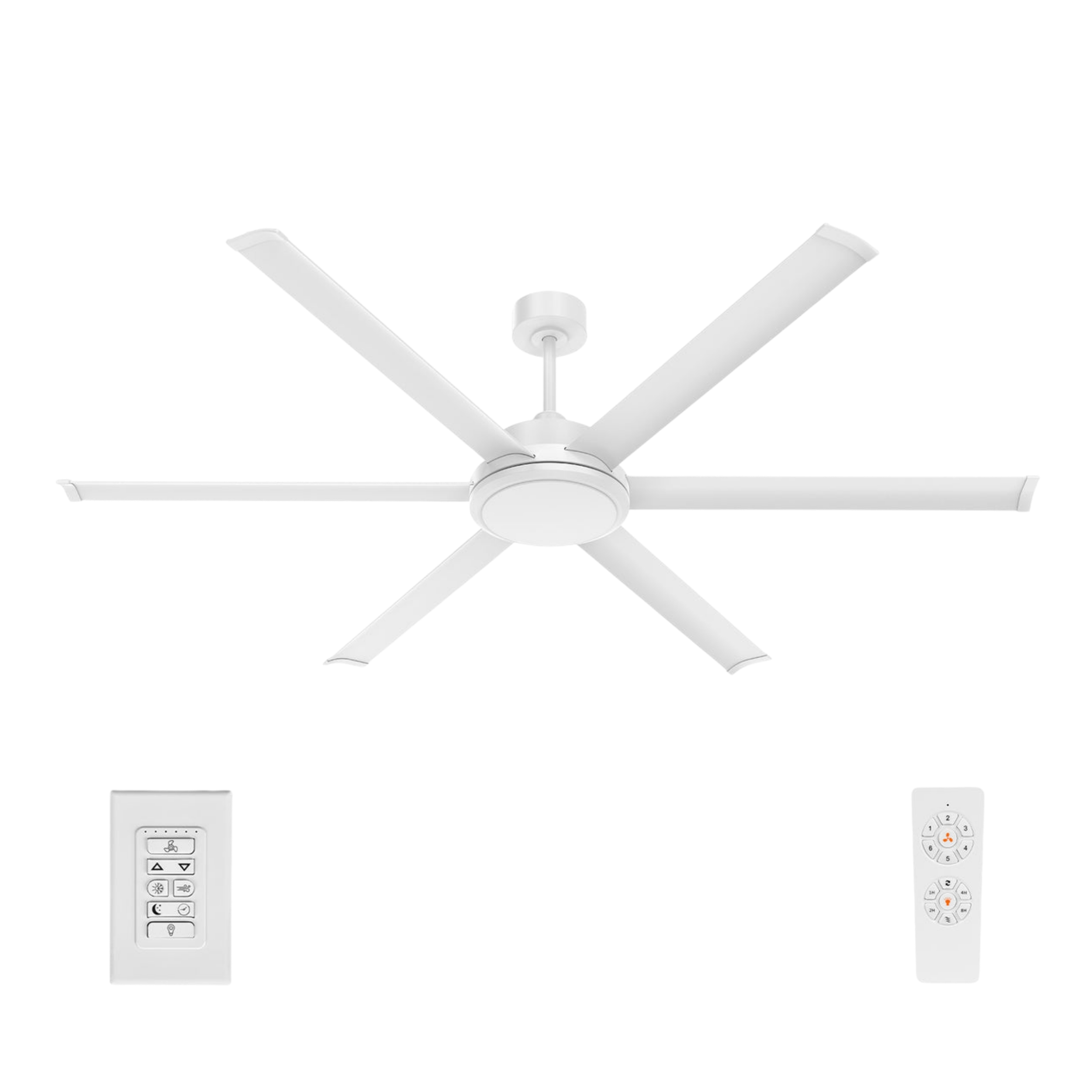 Colossus II 72-Inch DC Ceiling Fan - White