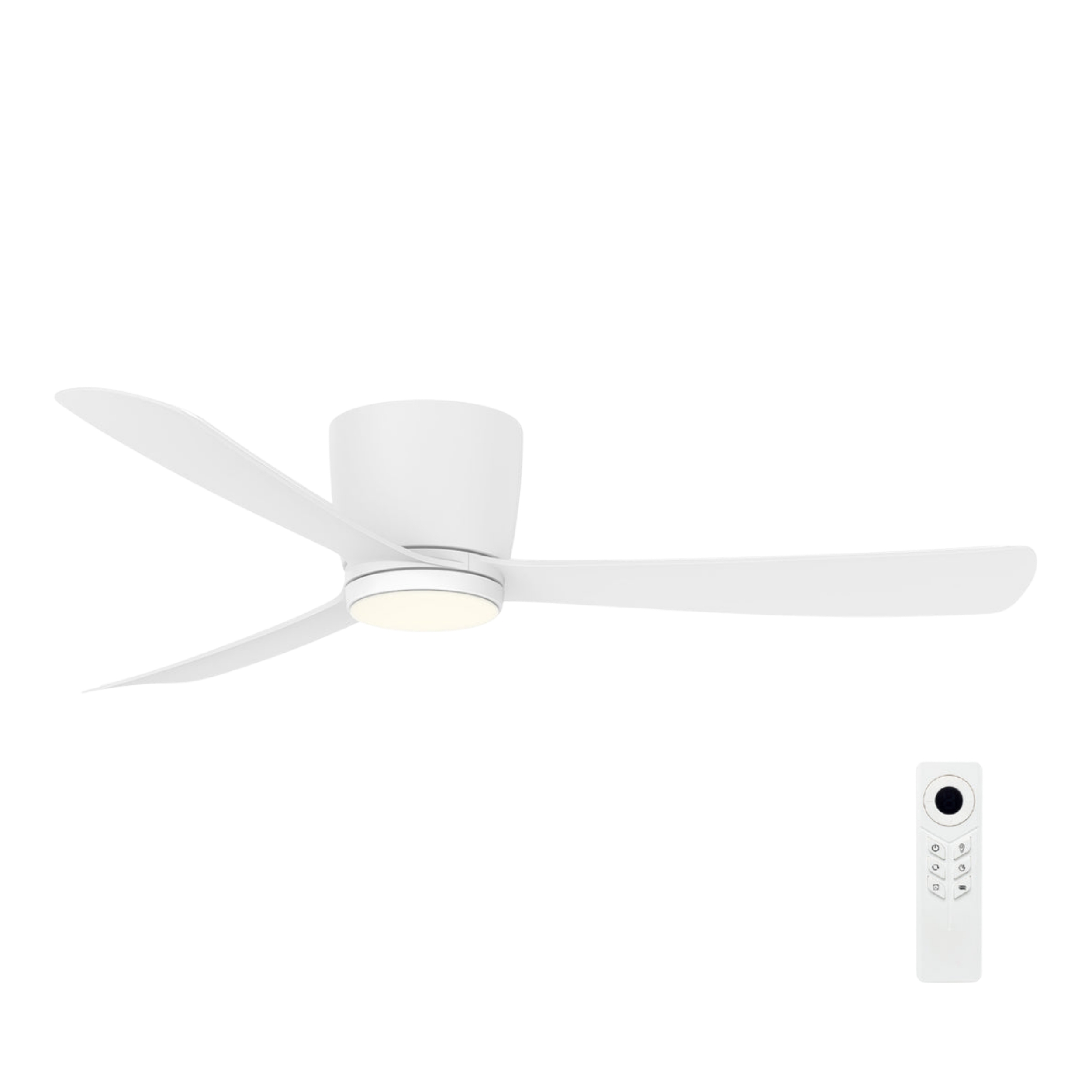 Costa 52-Inch Low Profile DC Ceiling Fan with LED - White