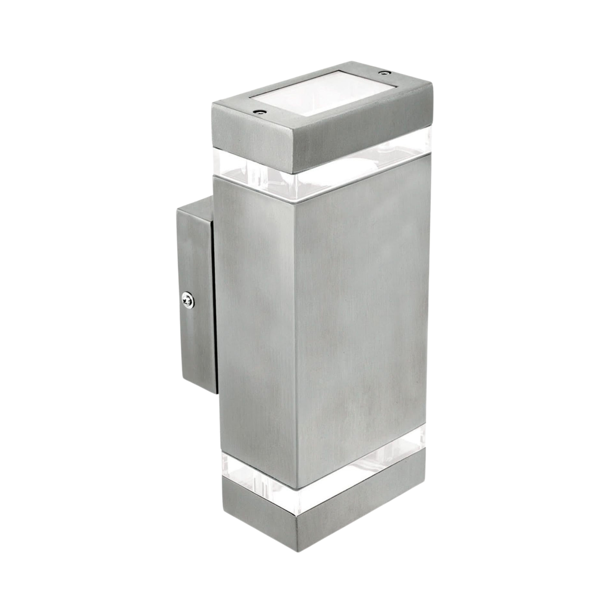 Entasis IP44 Angular Up Down Wall Light - Stainless Steel
