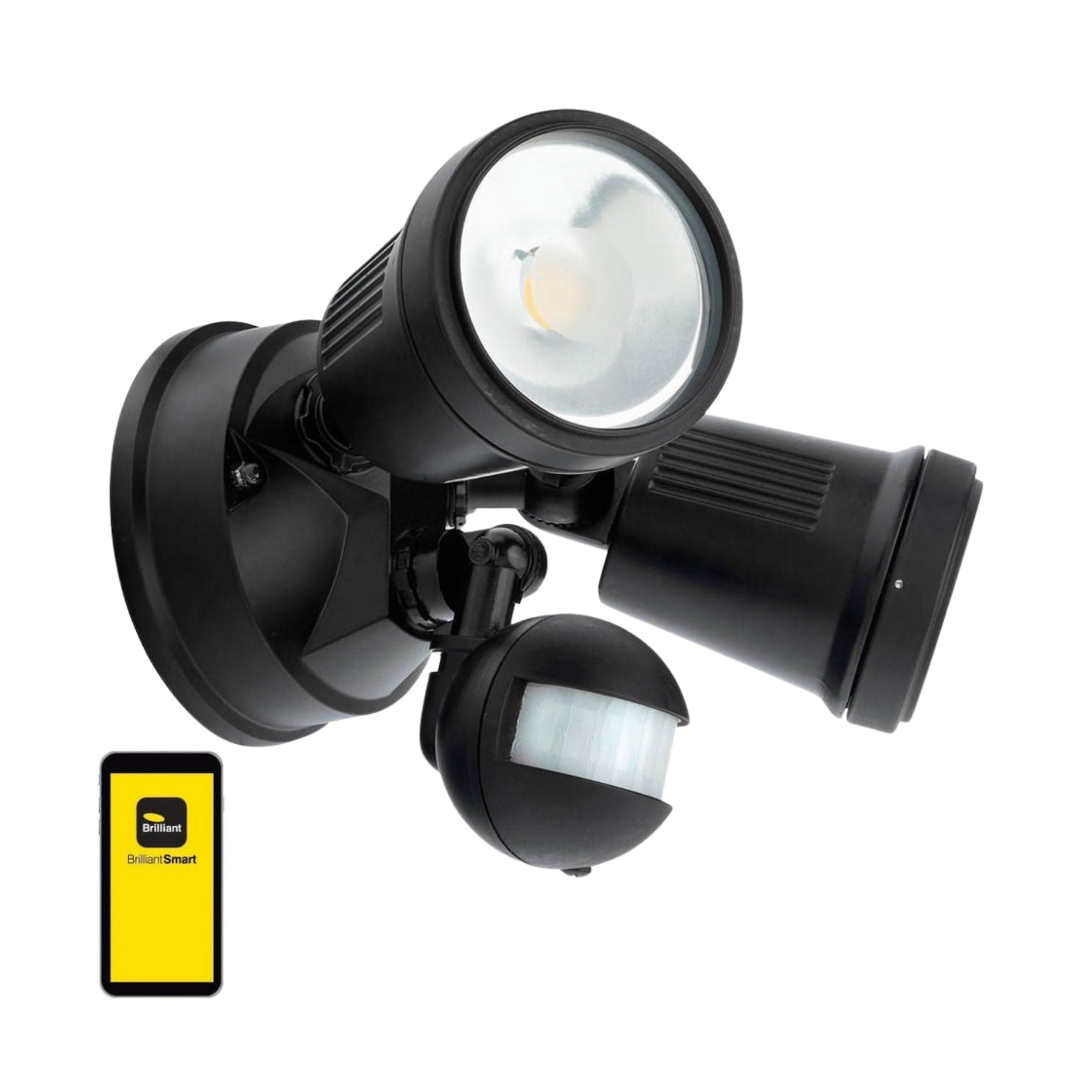 Escort IP44 Smart Security Floodlight with Sensor - Black