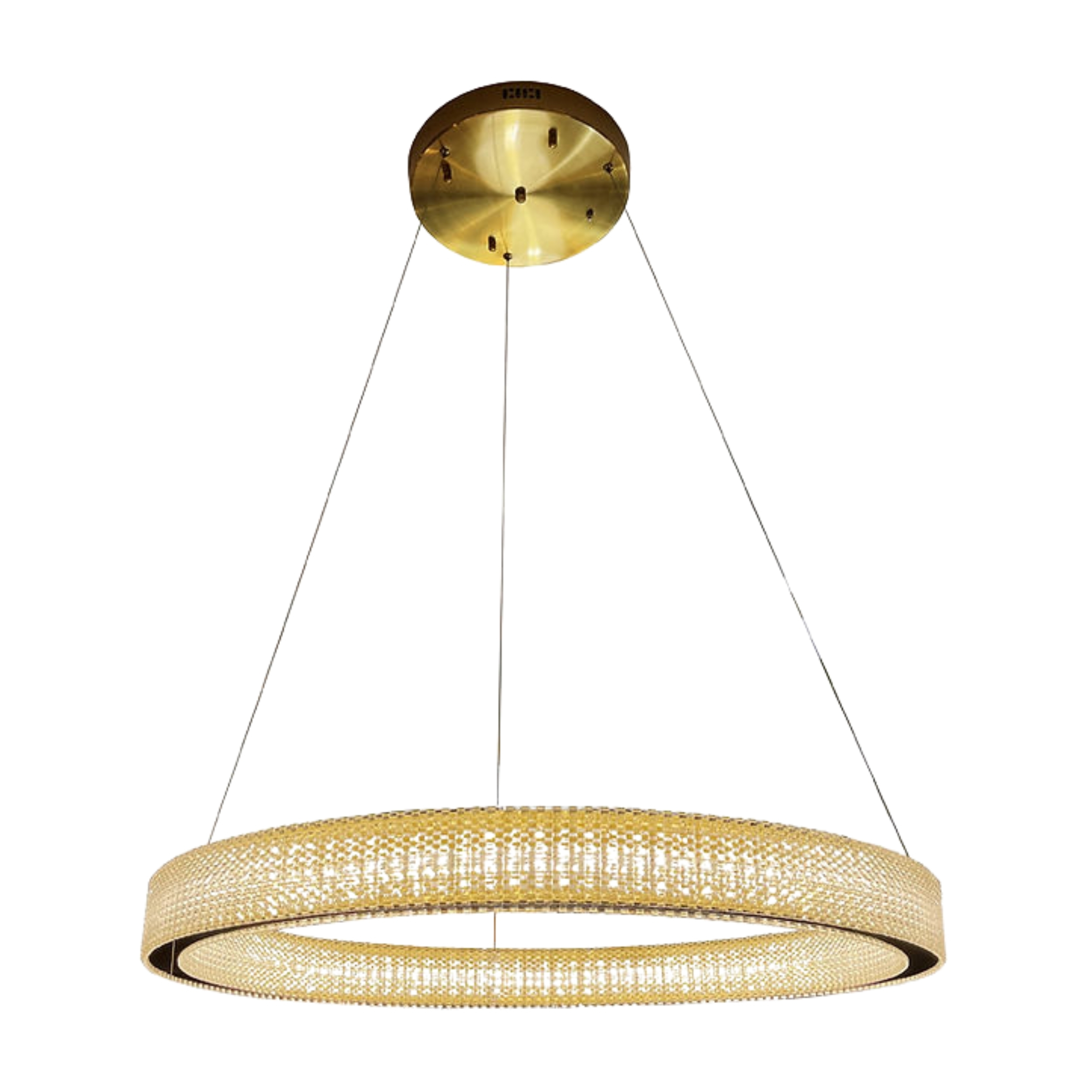 Lucretia Ring Crystal LED Pendant - Gold