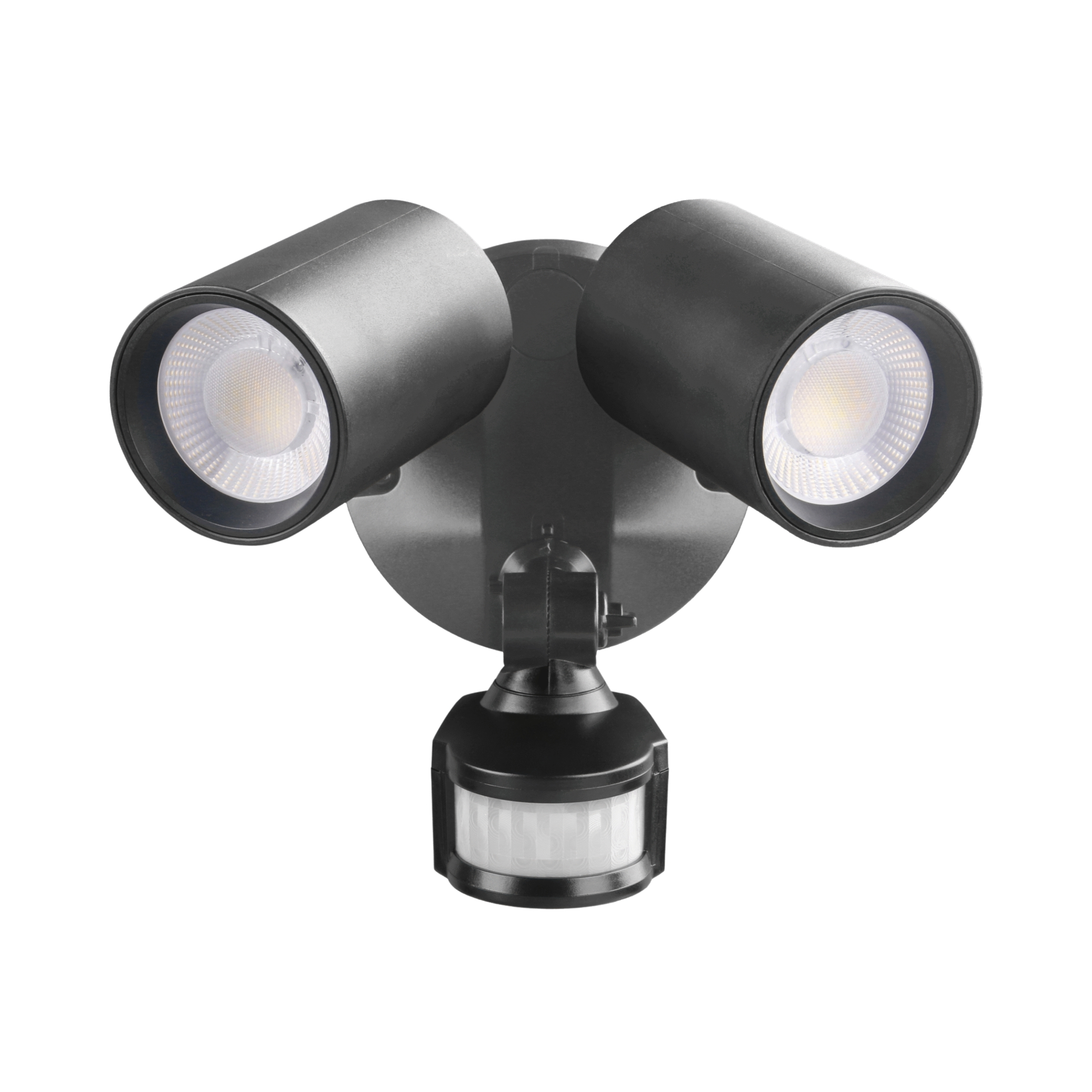 Cami Twin Light IP65 3CCT LED Spotlight with Sensor - Black