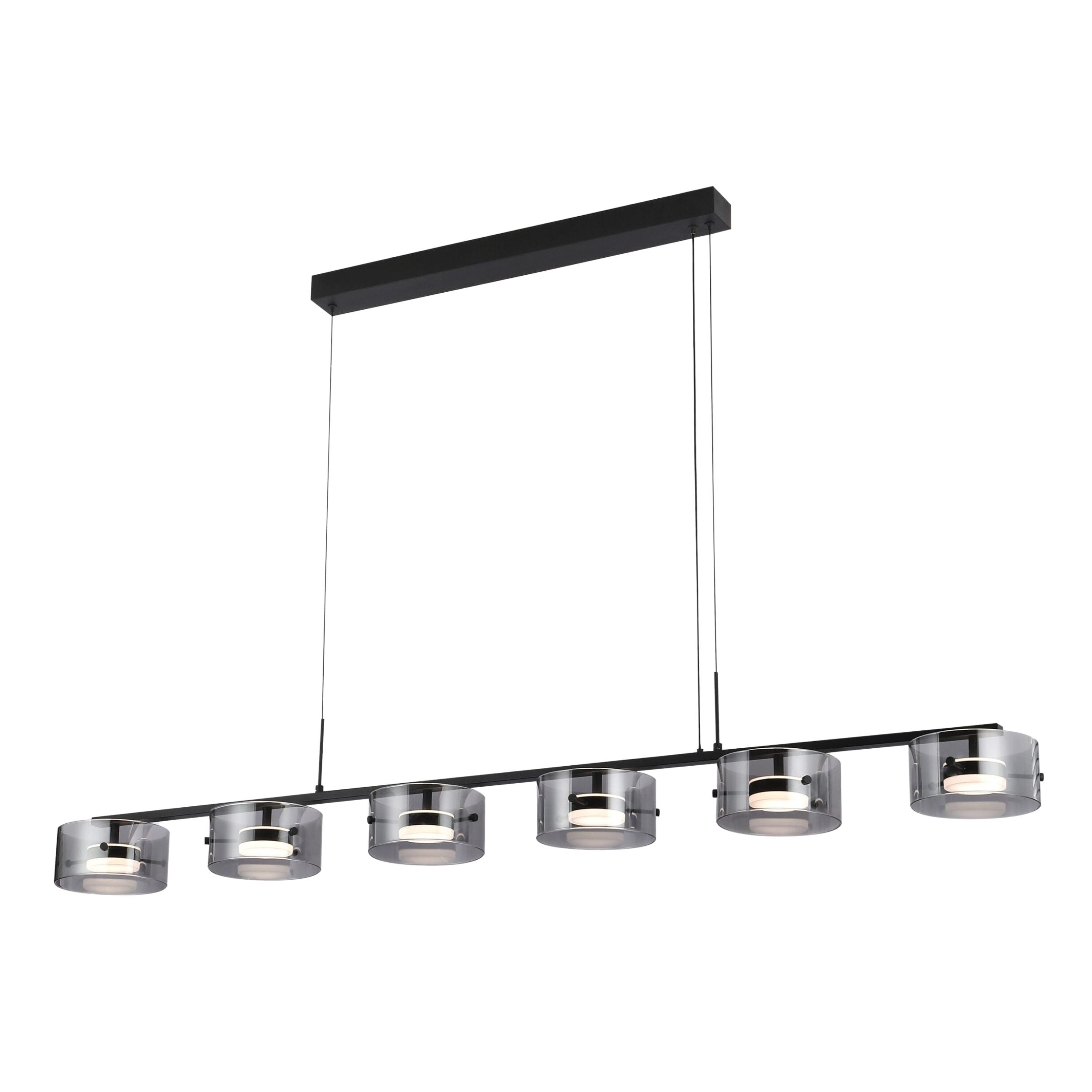 Davenport 6 Light 3CCT LED Pendant - Black