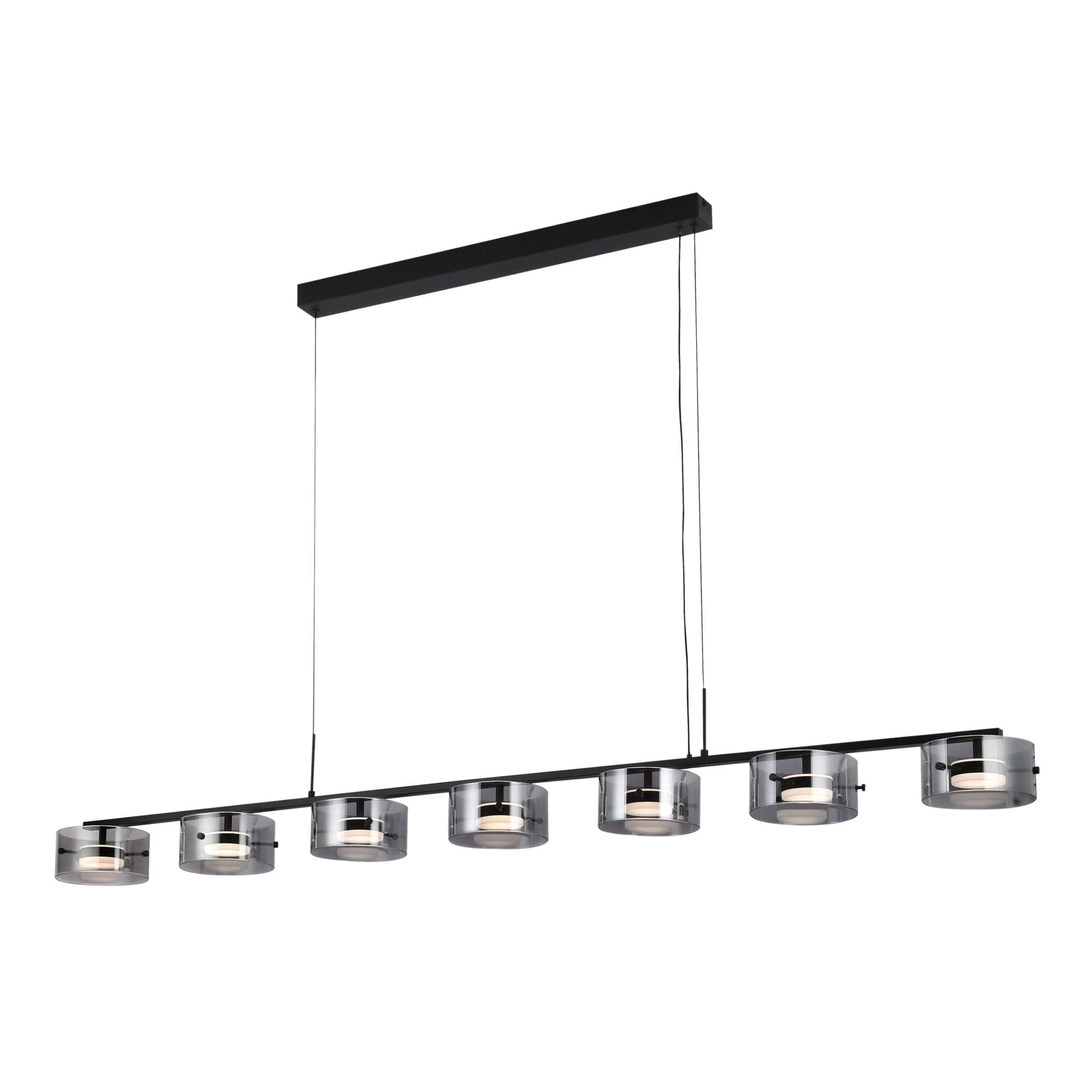 Davenport 7 Light 3CCT LED Pendant - Black
